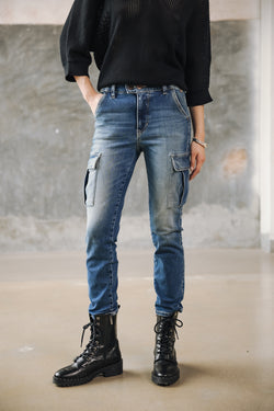 

Jeans super slim cargo Femme Aria sicilian | Freeman T. Porter