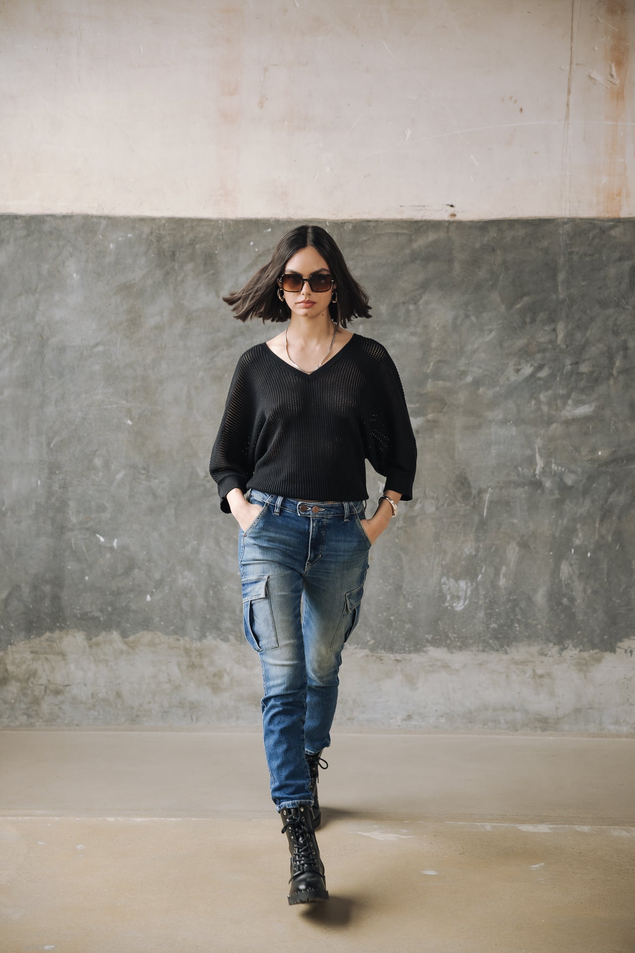 

Jeans super slim cargo Femme Aria S-SDM sicilian | Freeman T. Porter