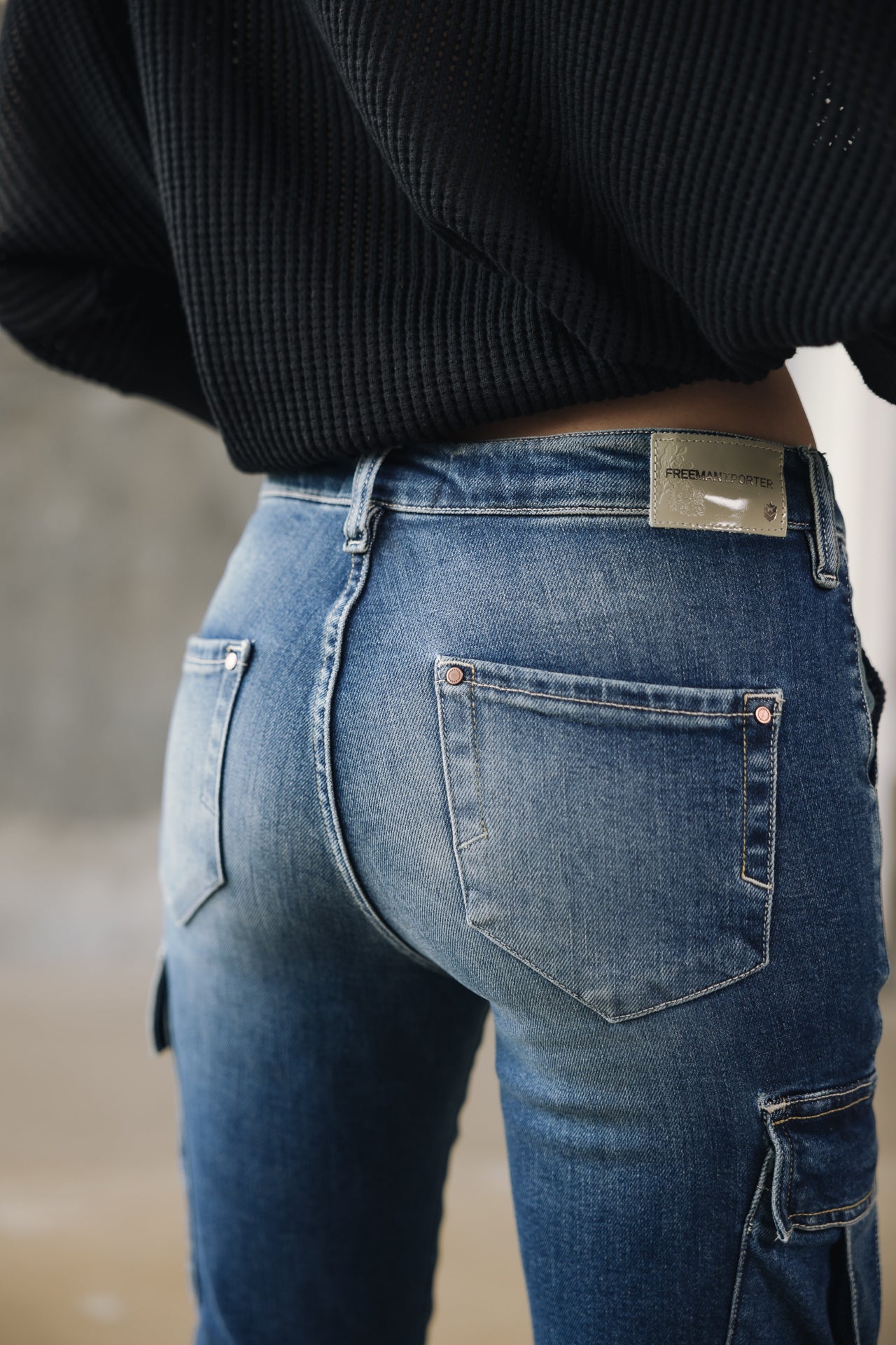 

Jeans super slim cargo Femme Aria S-SDM sicilian | Freeman T. Porter