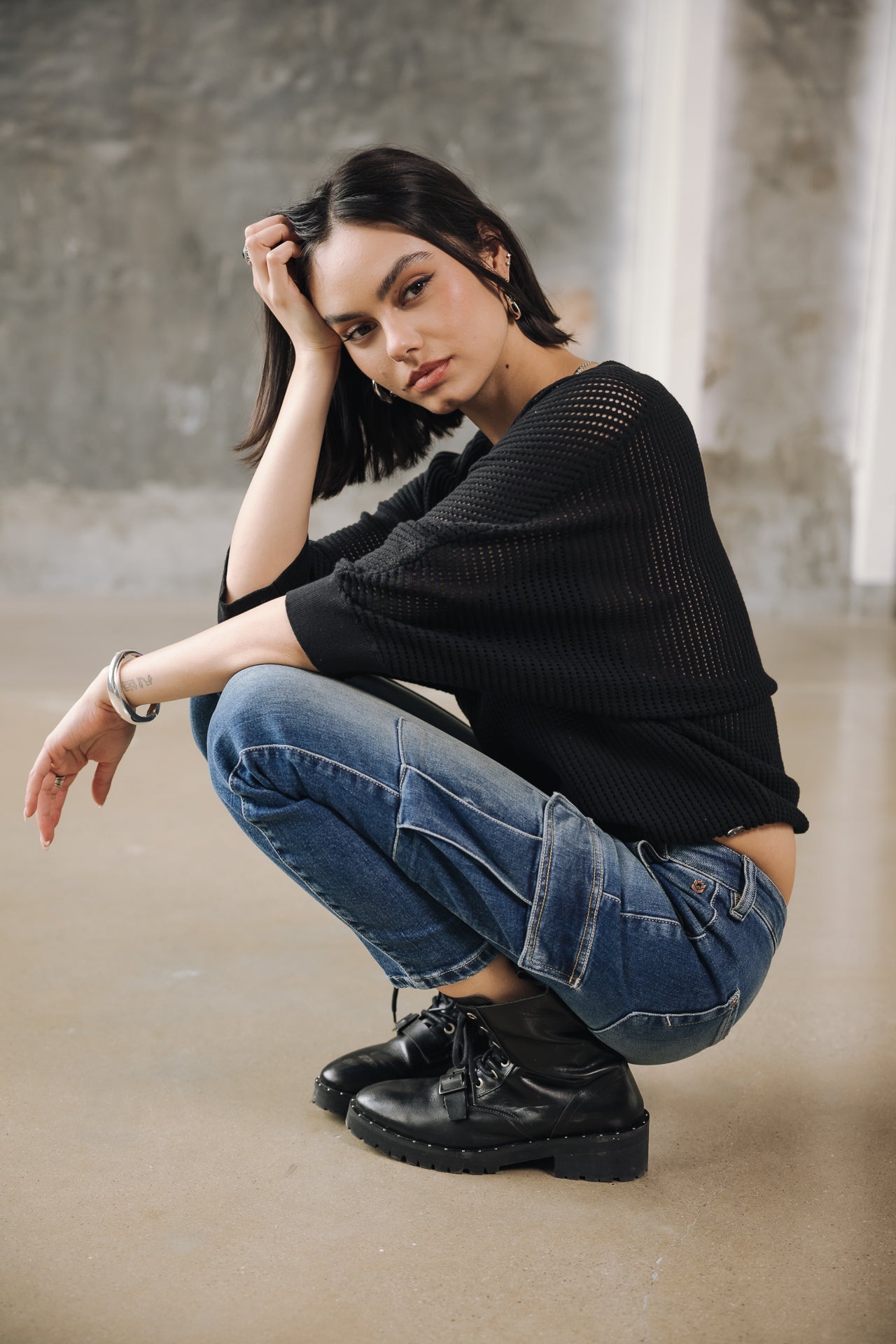 

Jeans super slim cargo Femme Aria S-SDM sicilian | Freeman T. Porter