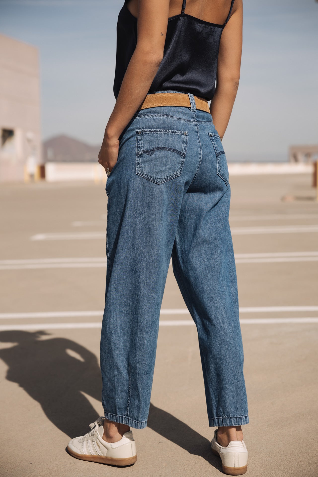 

Jeans balloon Cropped Woman Rosalia manzana med | Freeman T. Porter