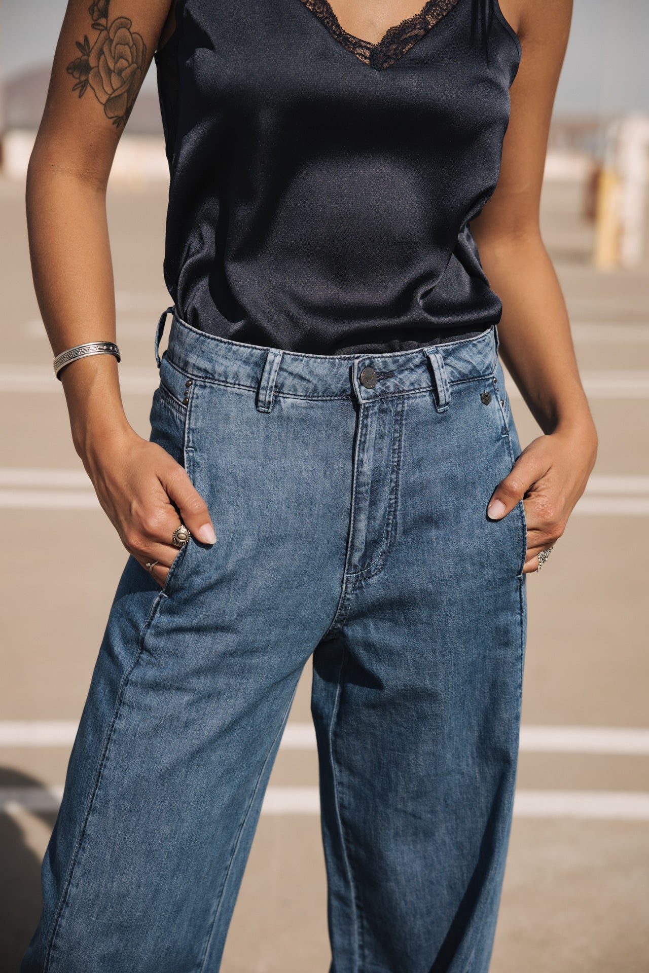 

Jeans balloon Cropped Woman Rosalia manzana med | Freeman T. Porter