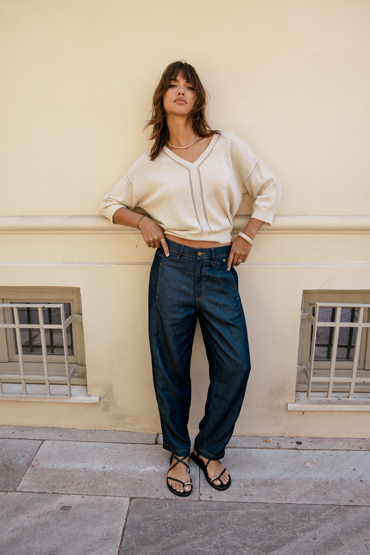 
              

Denims barrel très fluide à fourche basse  Femme Rosalia mauricia dark | Freeman T. Porter
            