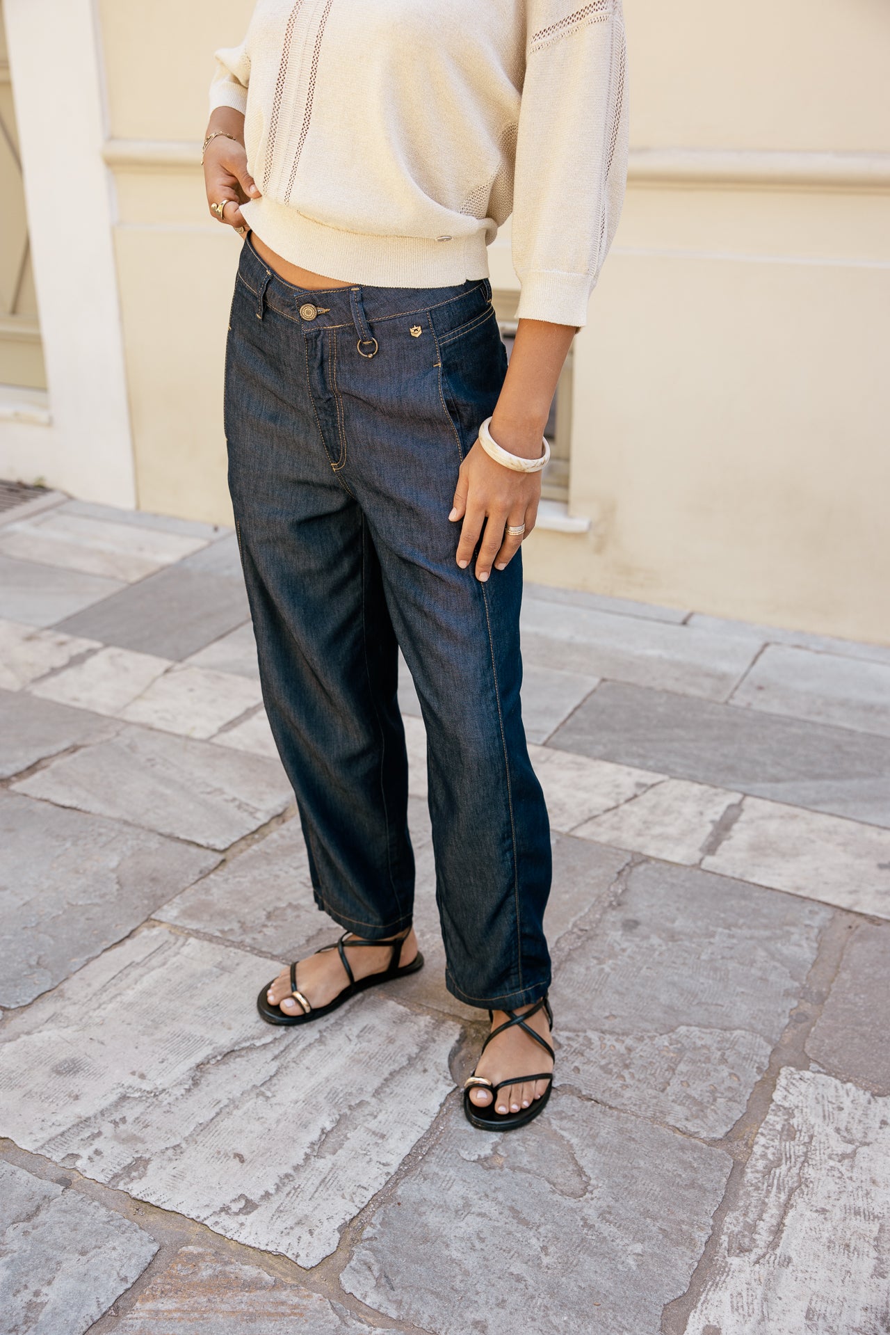 

Denims barrel très fluide à fourche basse  Femme Rosalia mauricia dark | Freeman T. Porter