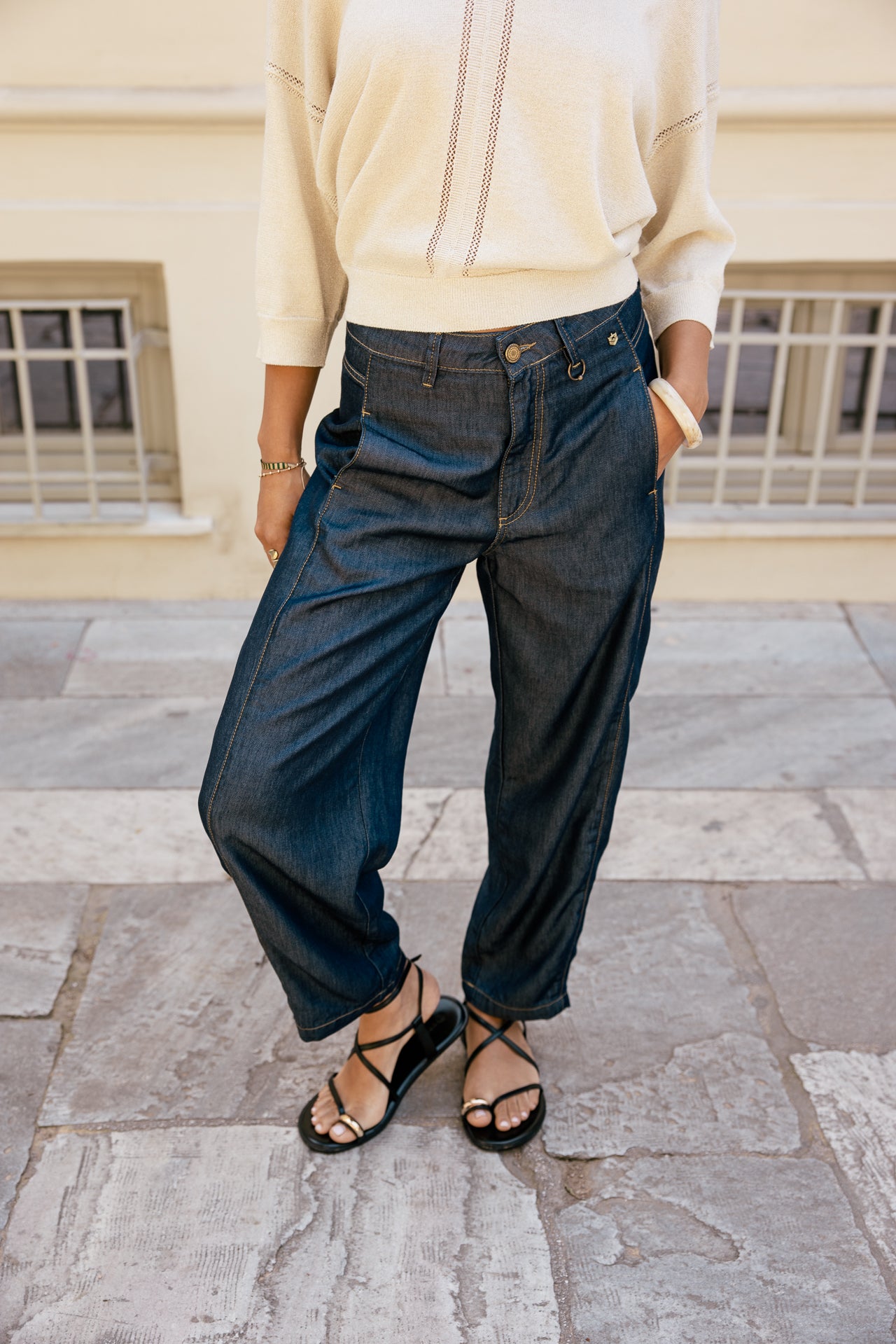 

Denims barrel très fluide à fourche basse  Femme Rosalia mauricia dark | Freeman T. Porter