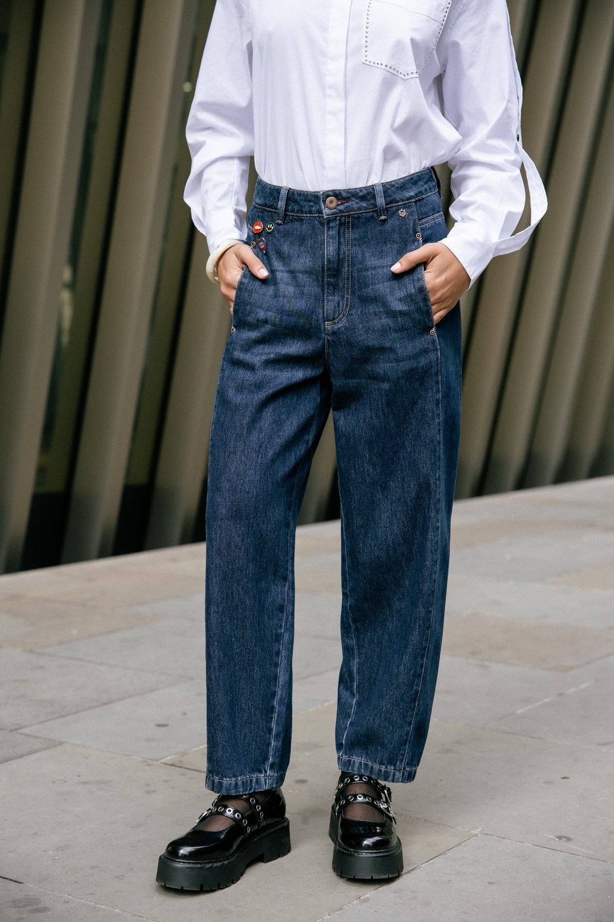 

Jeans jambes ballons Femme Rosalia Denim wonder | Freeman T. Porter