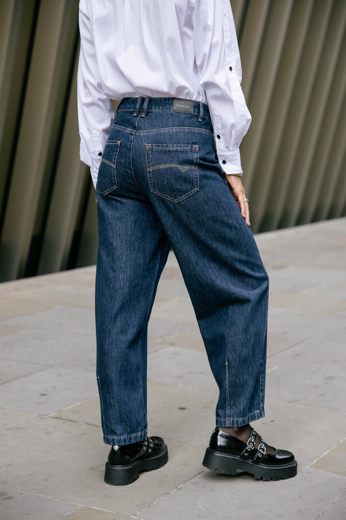 

Jeans jambes ballons Femme Rosalia Denim wonder | Freeman T. Porter