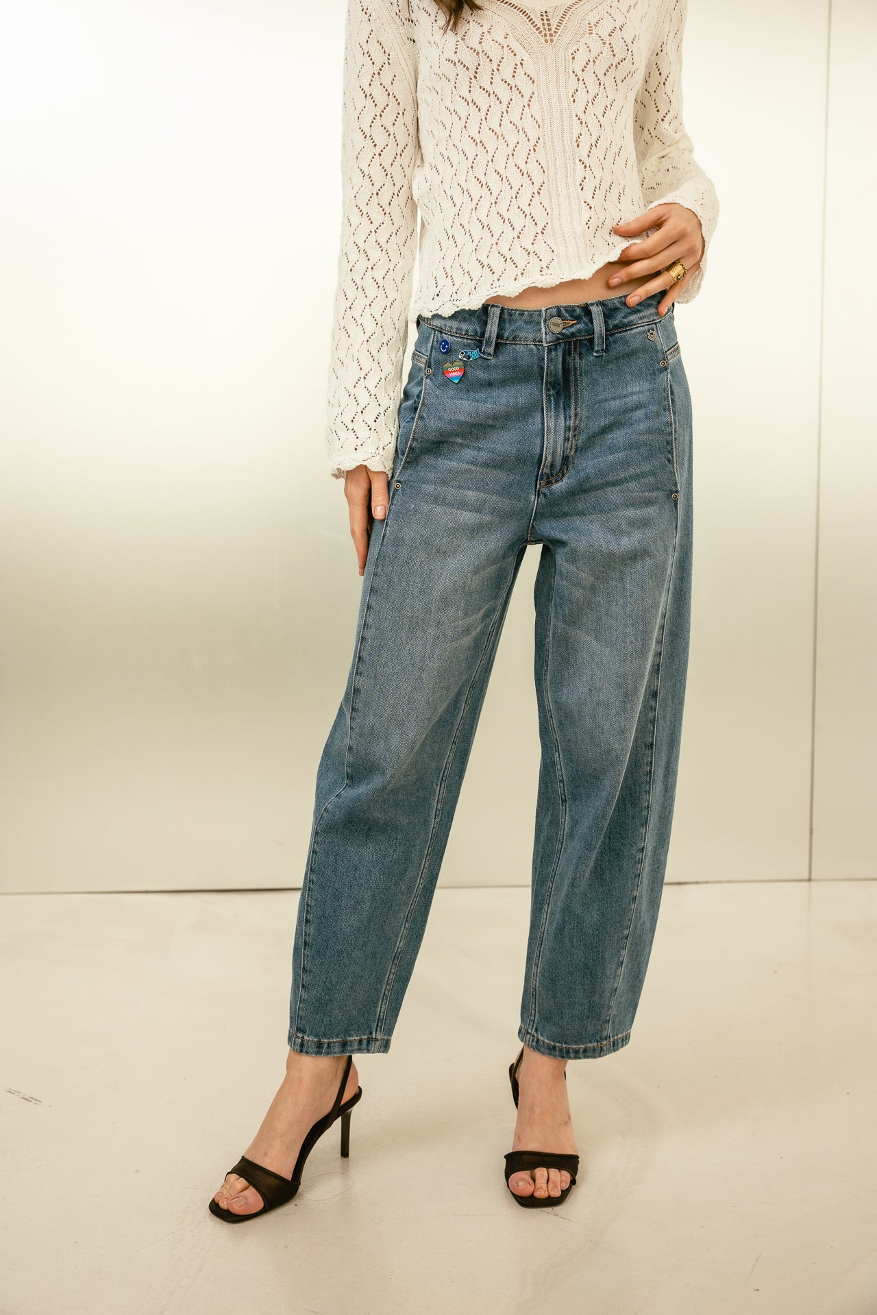   
            

Jeans barrel 7/8 Femme Rosalia wonder med | Freeman T. Porter
          