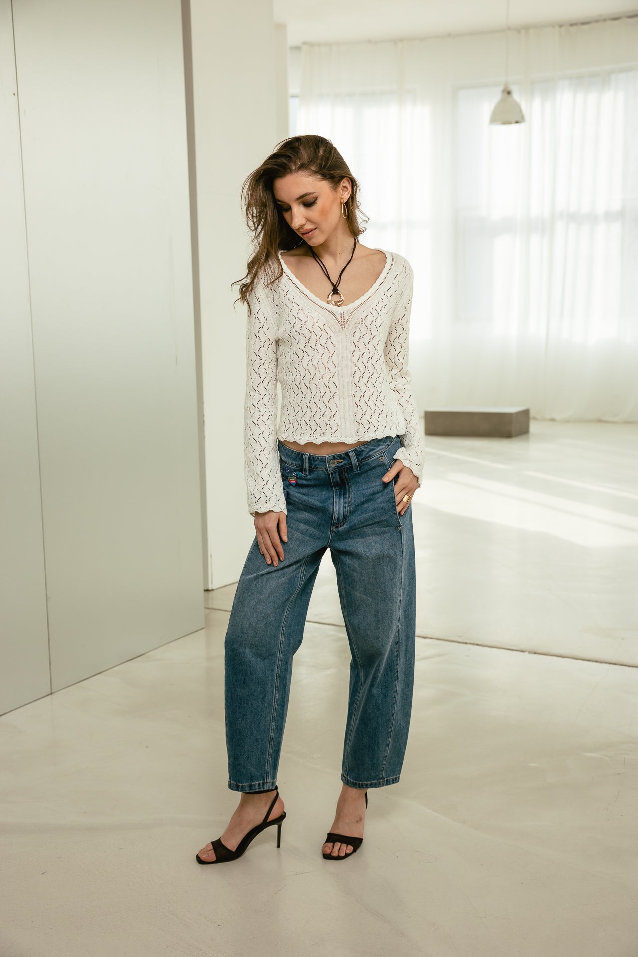 

Jeans barrel 7/8 Femme Rosalia wonder med | Freeman T. Porter