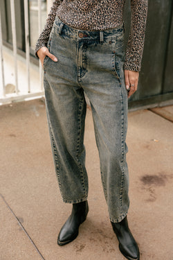 

Barrel Jeans 7/8 Damen Rosalia Denim western | Freeman T. Porter