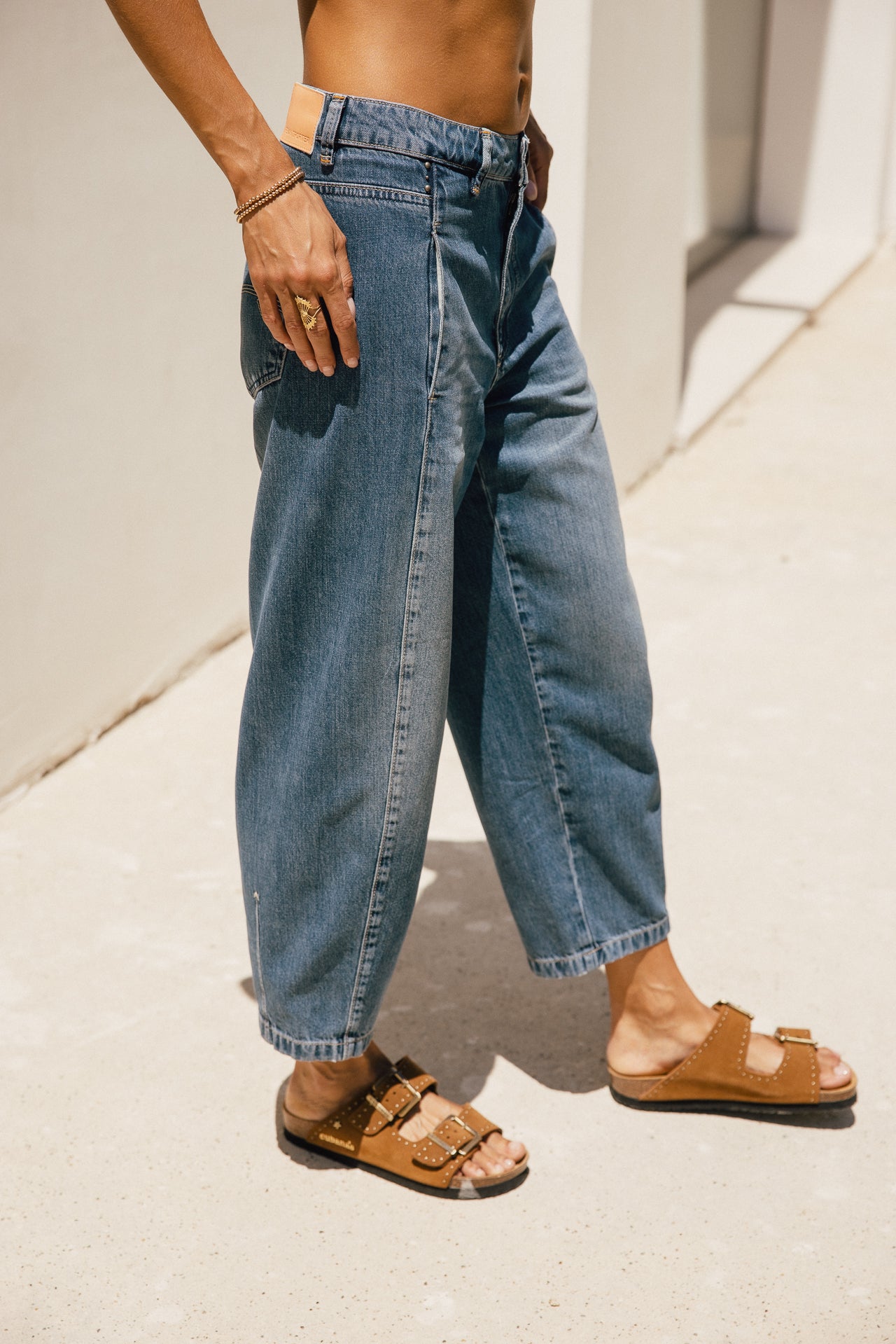 

Denim barrel taille haute Femme Rosalia molove med | Freeman T. Porter