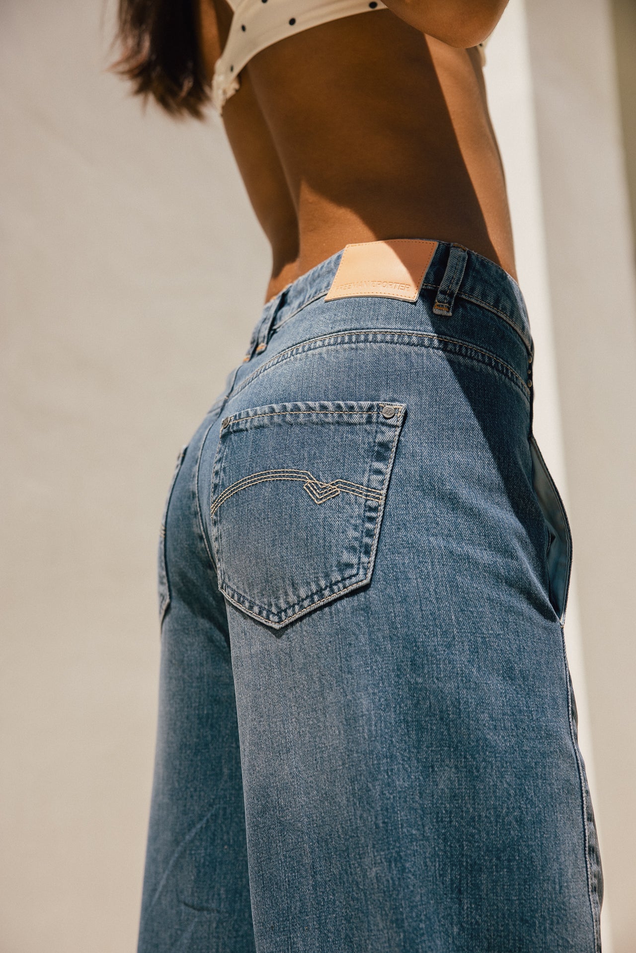 

Denim barrel taille haute Femme Rosalia molove med | Freeman T. Porter