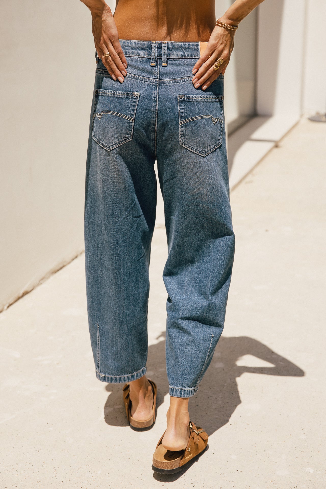 

Denim barrel taille haute Femme Rosalia molove med | Freeman T. Porter