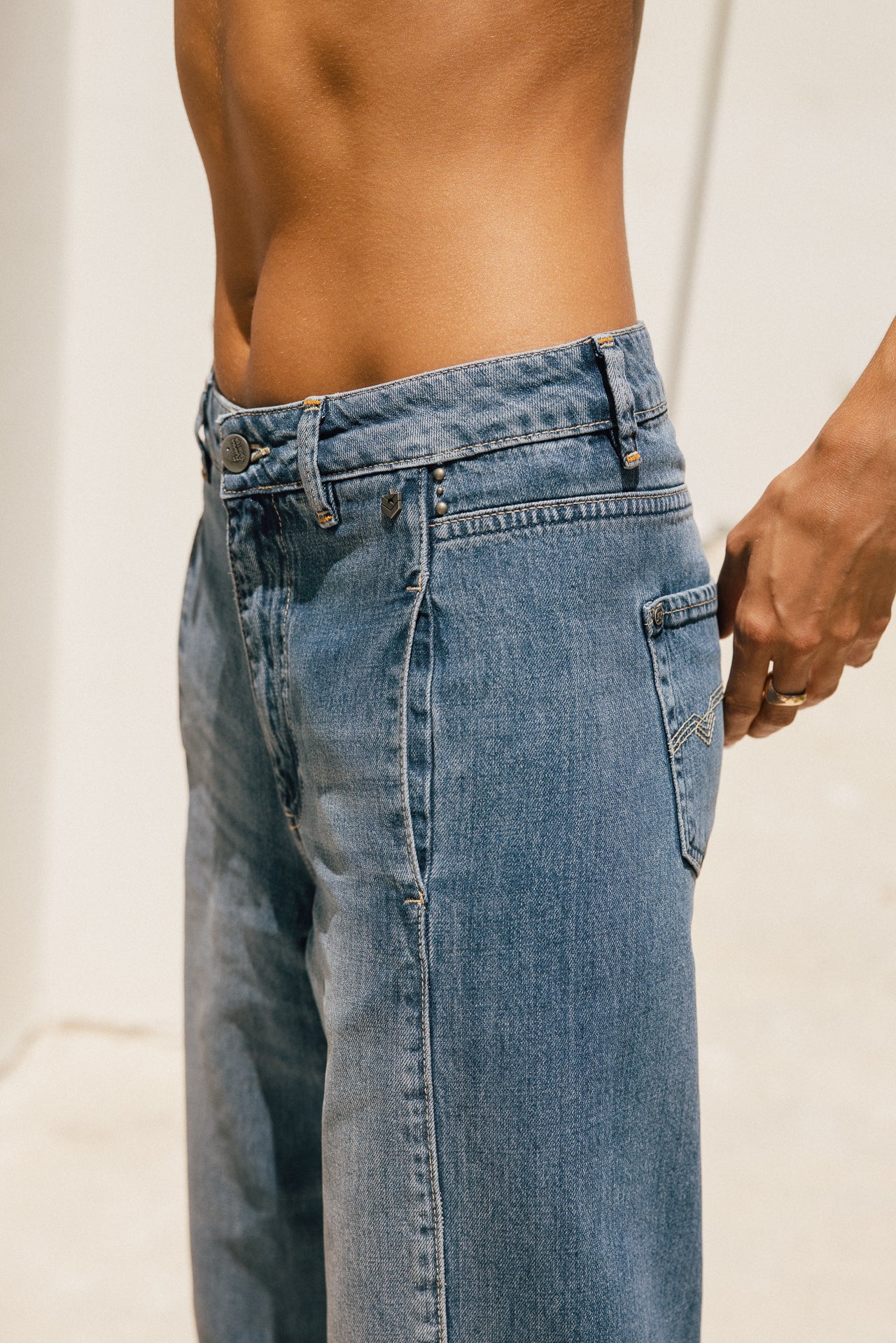 

Denim barrel taille haute Femme Rosalia molove med | Freeman T. Porter