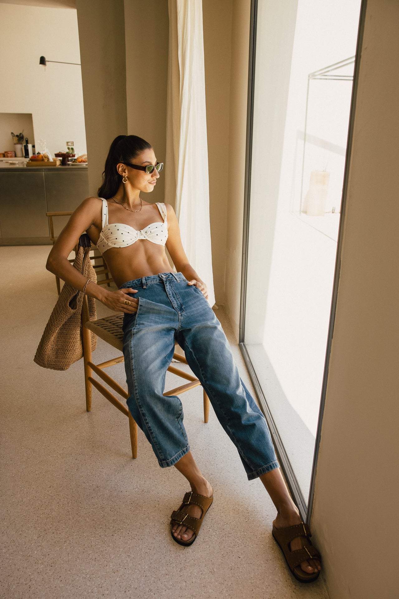

Denim barrel taille haute Femme Rosalia molove med | Freeman T. Porter