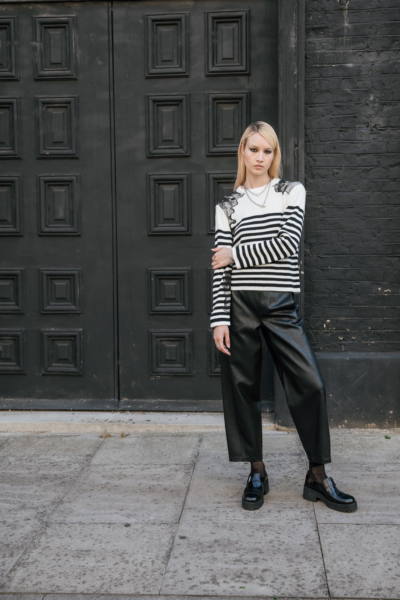 

Barrel trousers 7/8 Women Rosalia Biker black | Freeman T. Porter