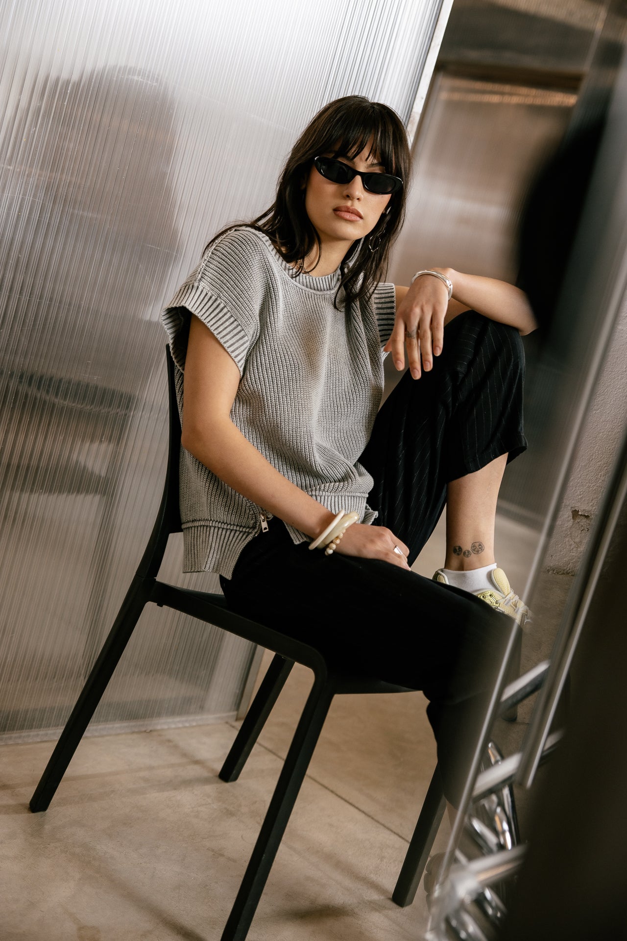 

Pantalón barrel 7/8 Mujer Rosalia Kult black | Freeman T. Porter