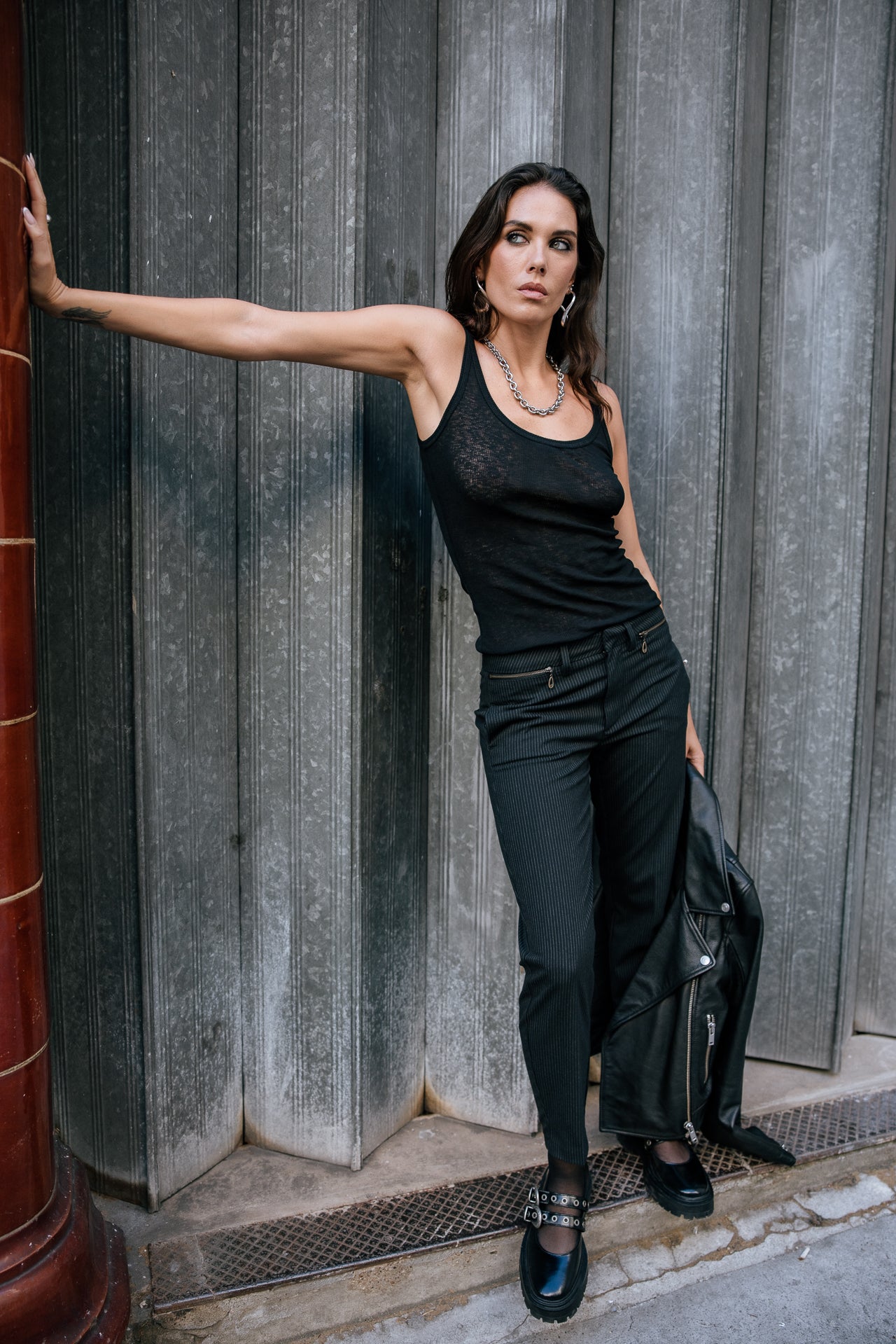 

Slim 7/8 city pants Women Willow Oficina black iris | Freeman T. Porter