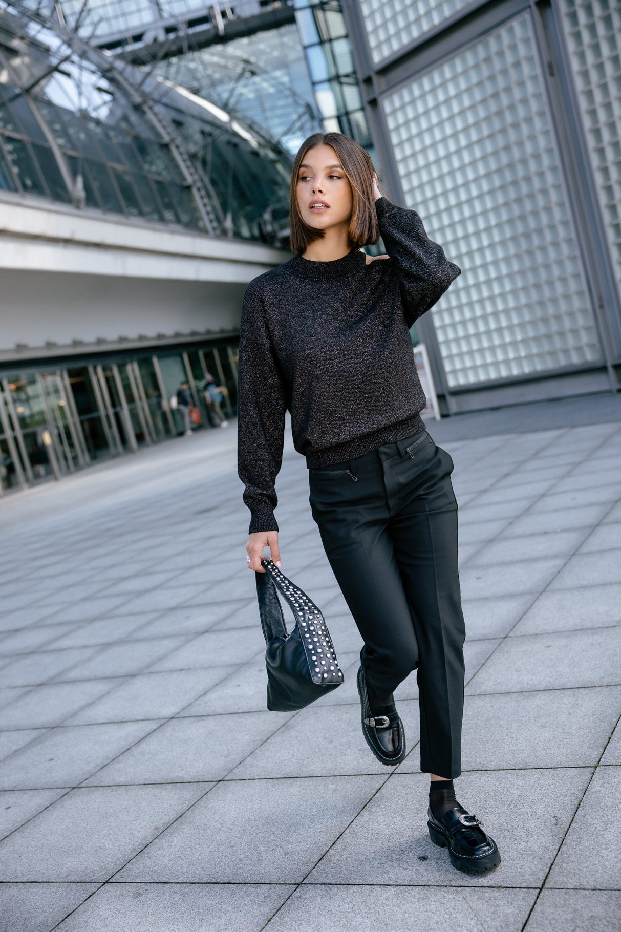

City-Slim-Hose 7/8 Damen Willow Polyneo black | Freeman T. Porter
