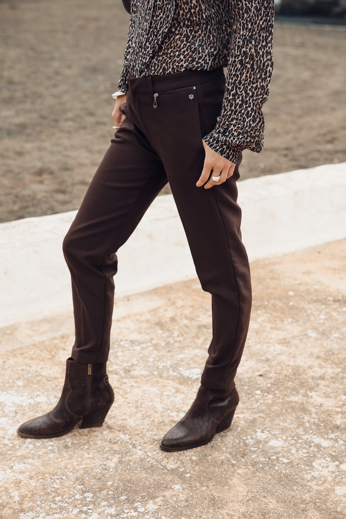 

City-Slim-Hose 7/8 Damen Willow Polyneo chocolate torte | Freeman T. Porter