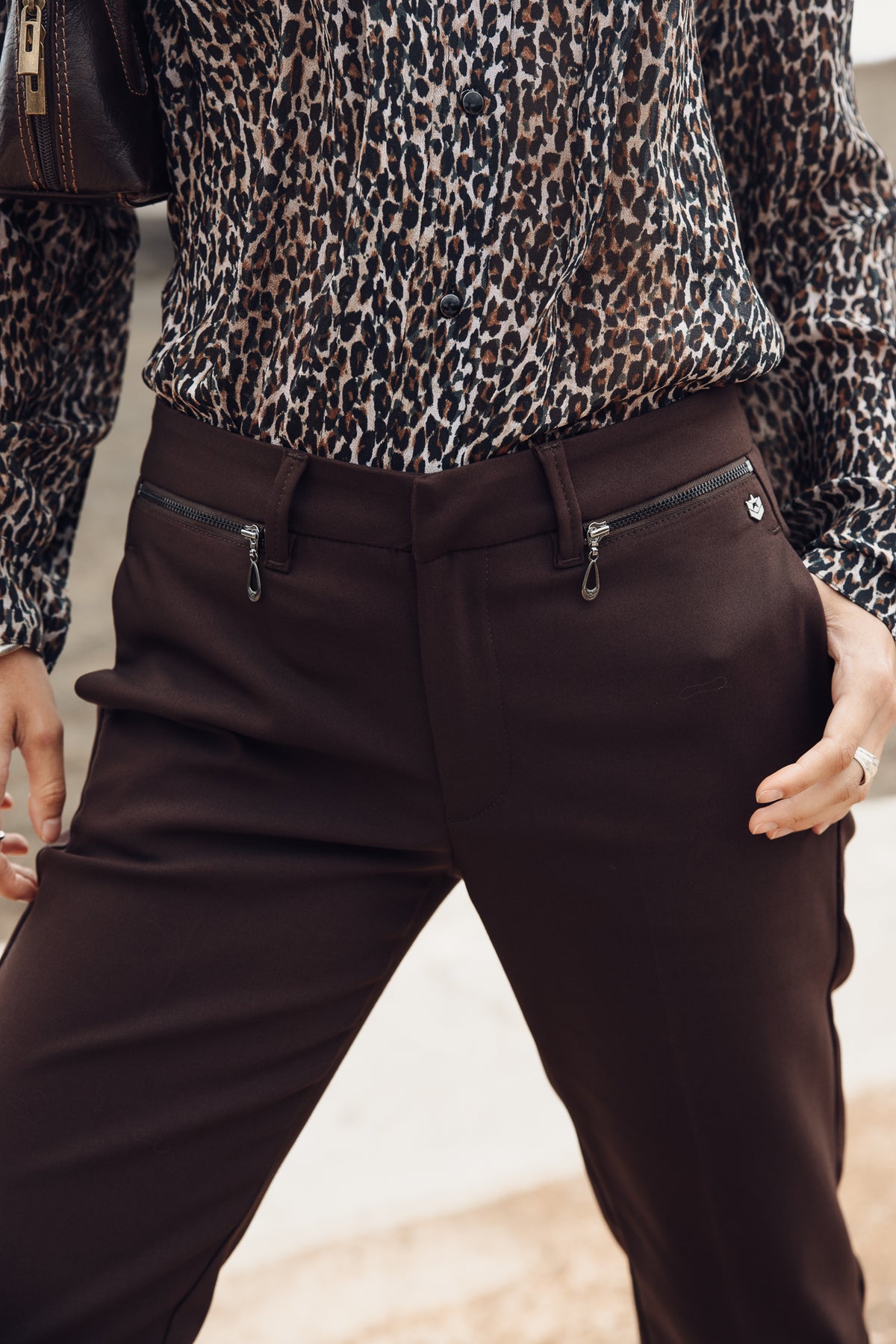 

City-Slim-Hose 7/8 Damen Willow Polyneo chocolate torte | Freeman T. Porter