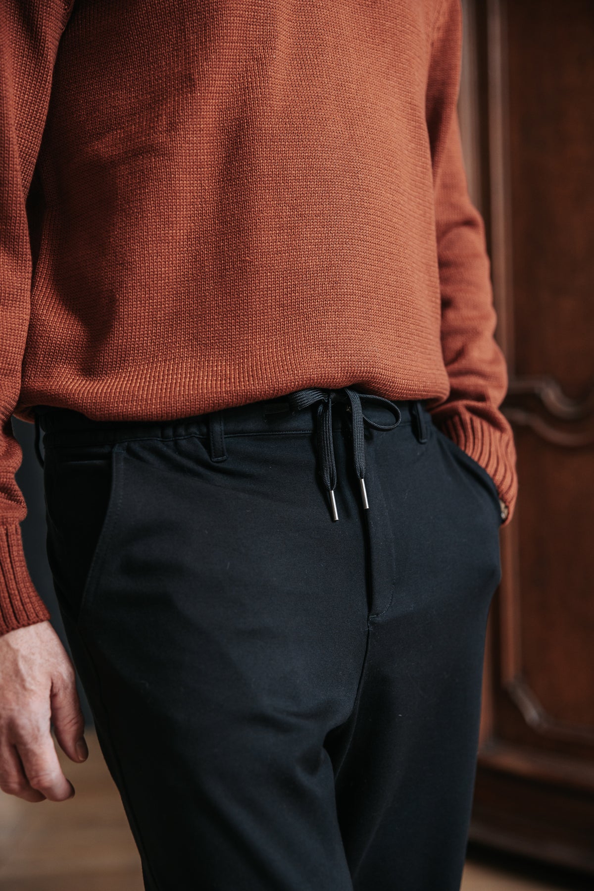 

Pantalon relax Homme Sawyer Comfy black | Freeman T. Porter