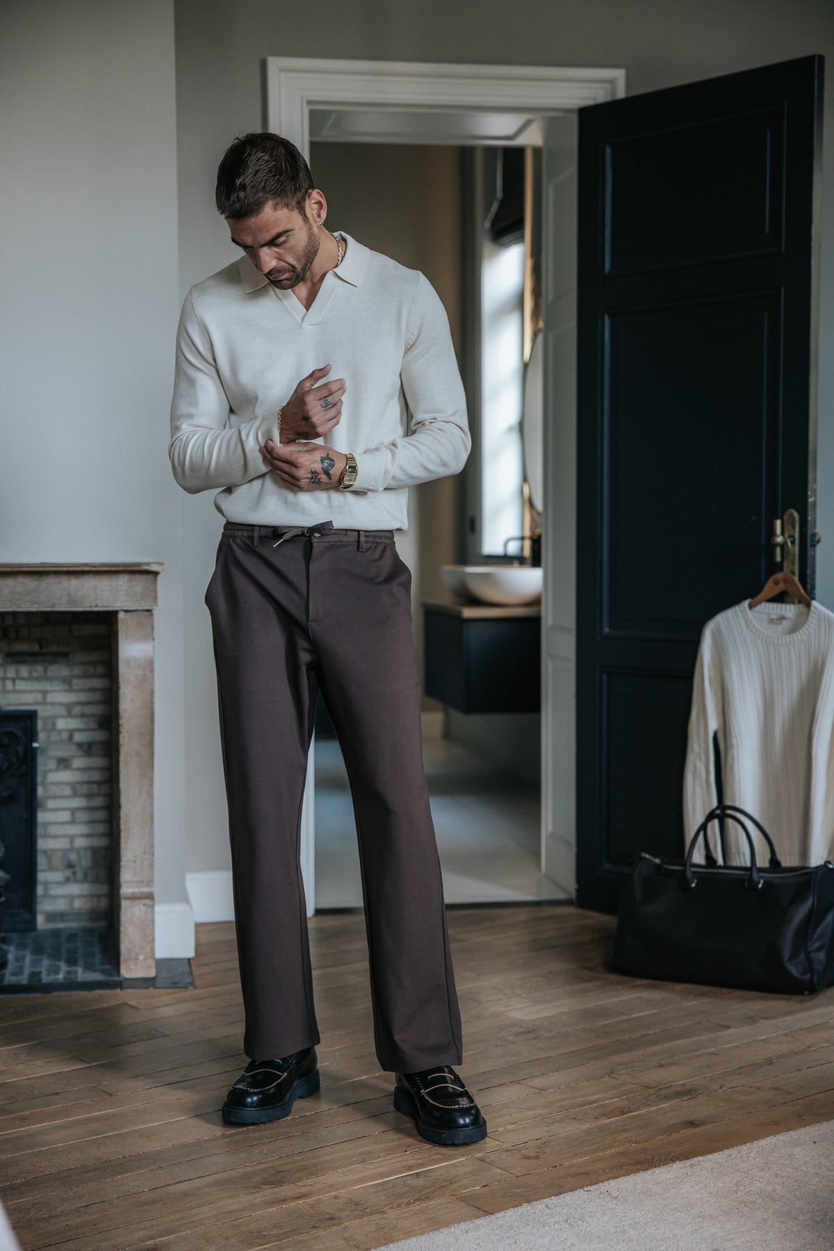 

Pantalon relax Homme Sawyer Comfy chocolate torte | Freeman T. Porter