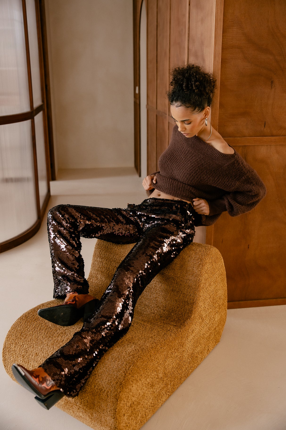 

Pantalon city bootcut Femme Roma Party brown | Freeman T. Porter