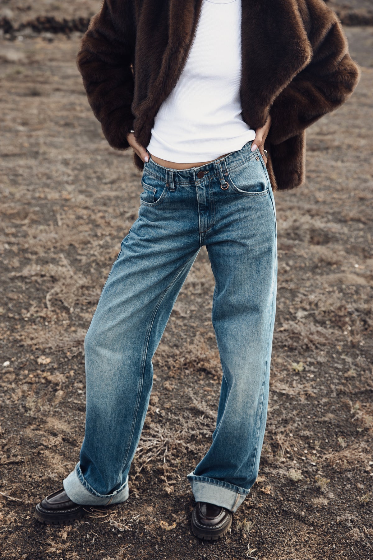   
            

Jeans large à larges revers Femme Kate piura | Freeman T. Porter
          