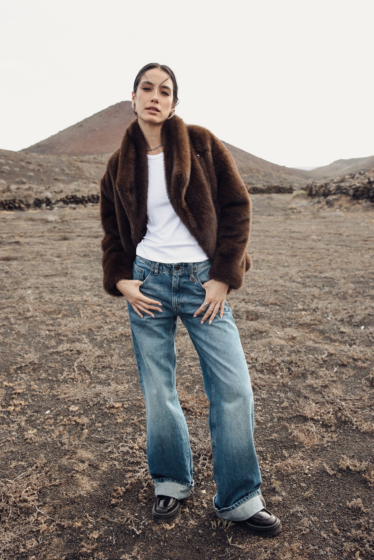 

Jeans large à larges revers Femme Kate piura | Freeman T. Porter