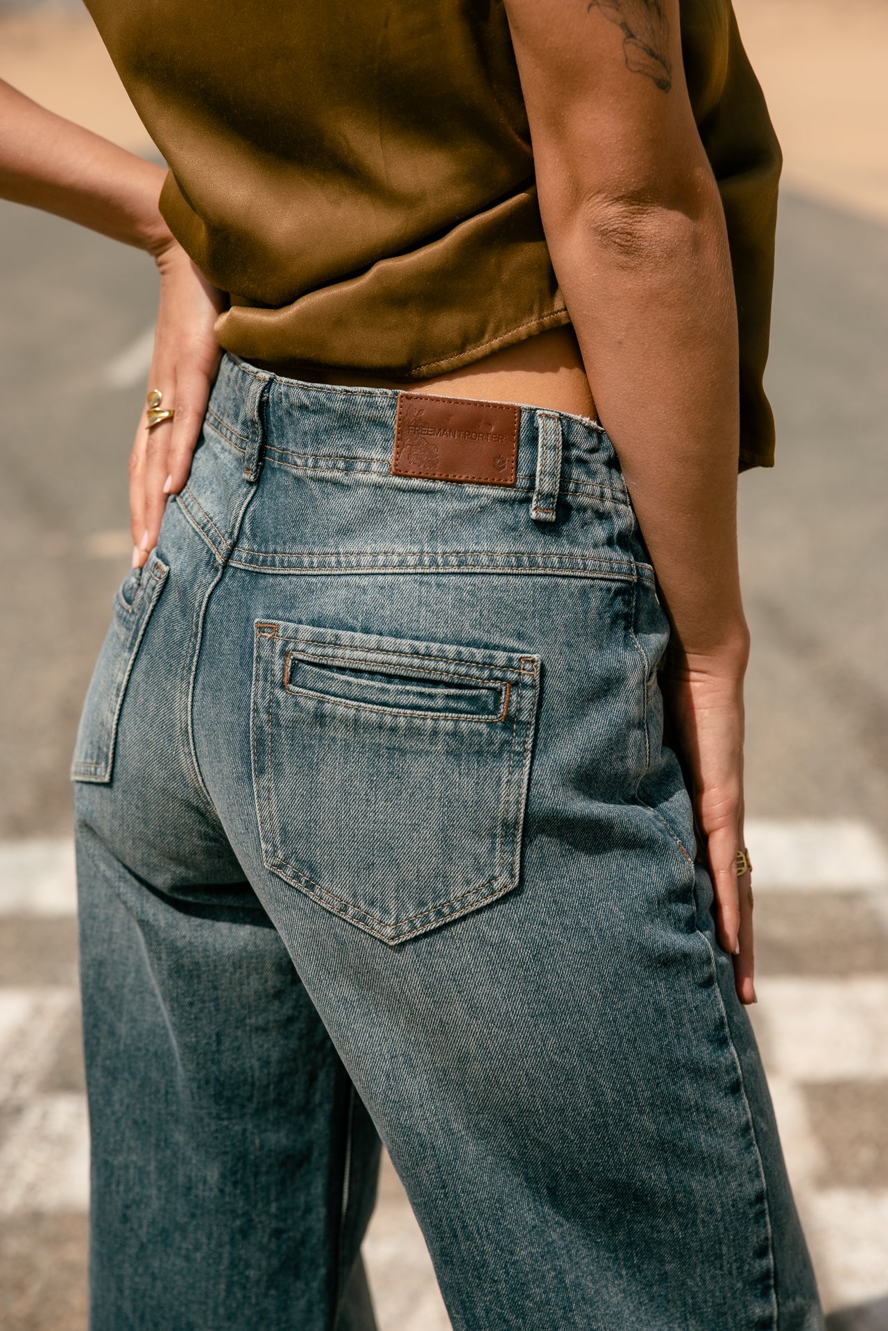 

Weite Jeans mit breitem Umschlag Damen Kate Denim piura | Freeman T. Porter