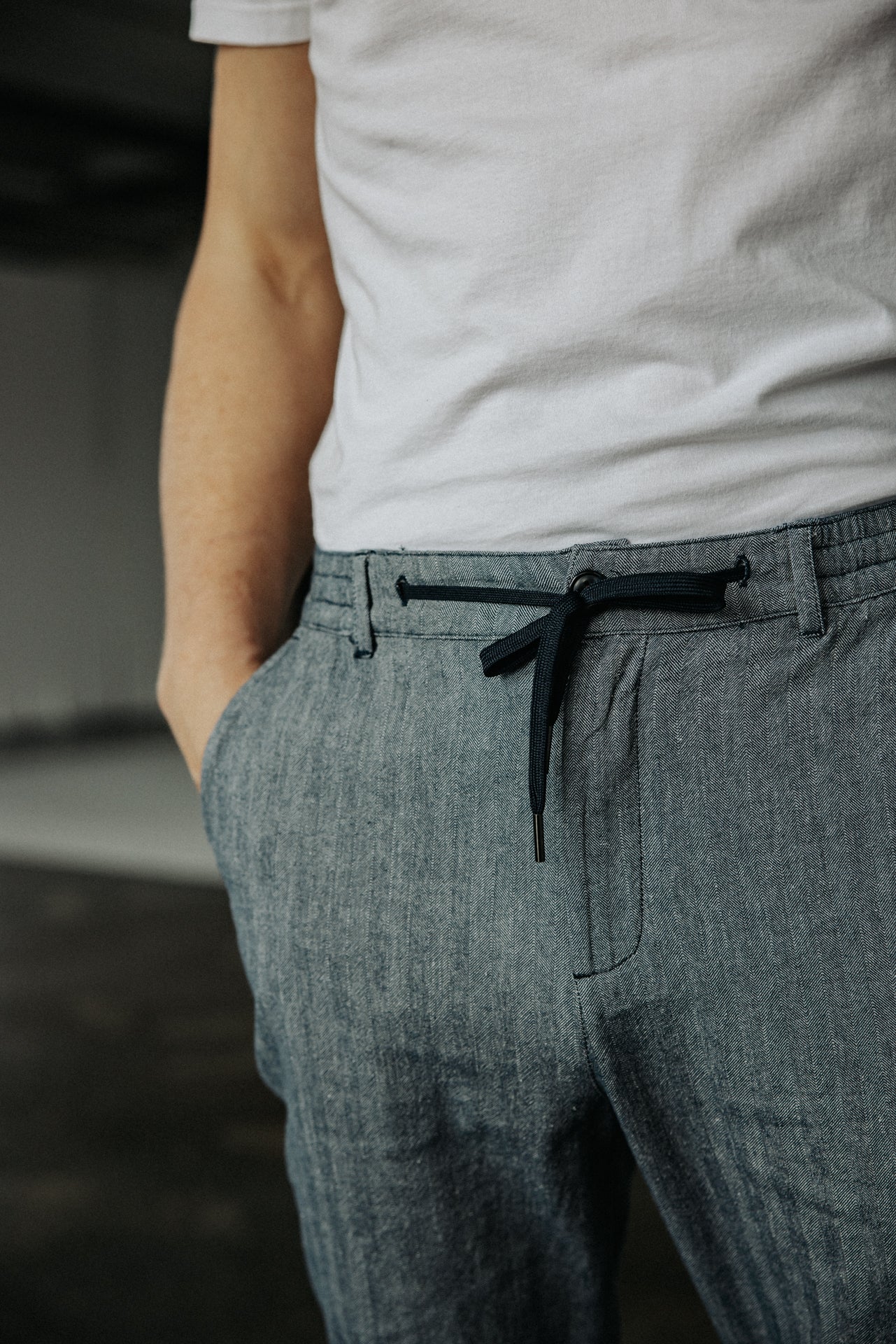 

Pantalon relax Homme Derek Chevron ensign blue | Freeman T. Porter