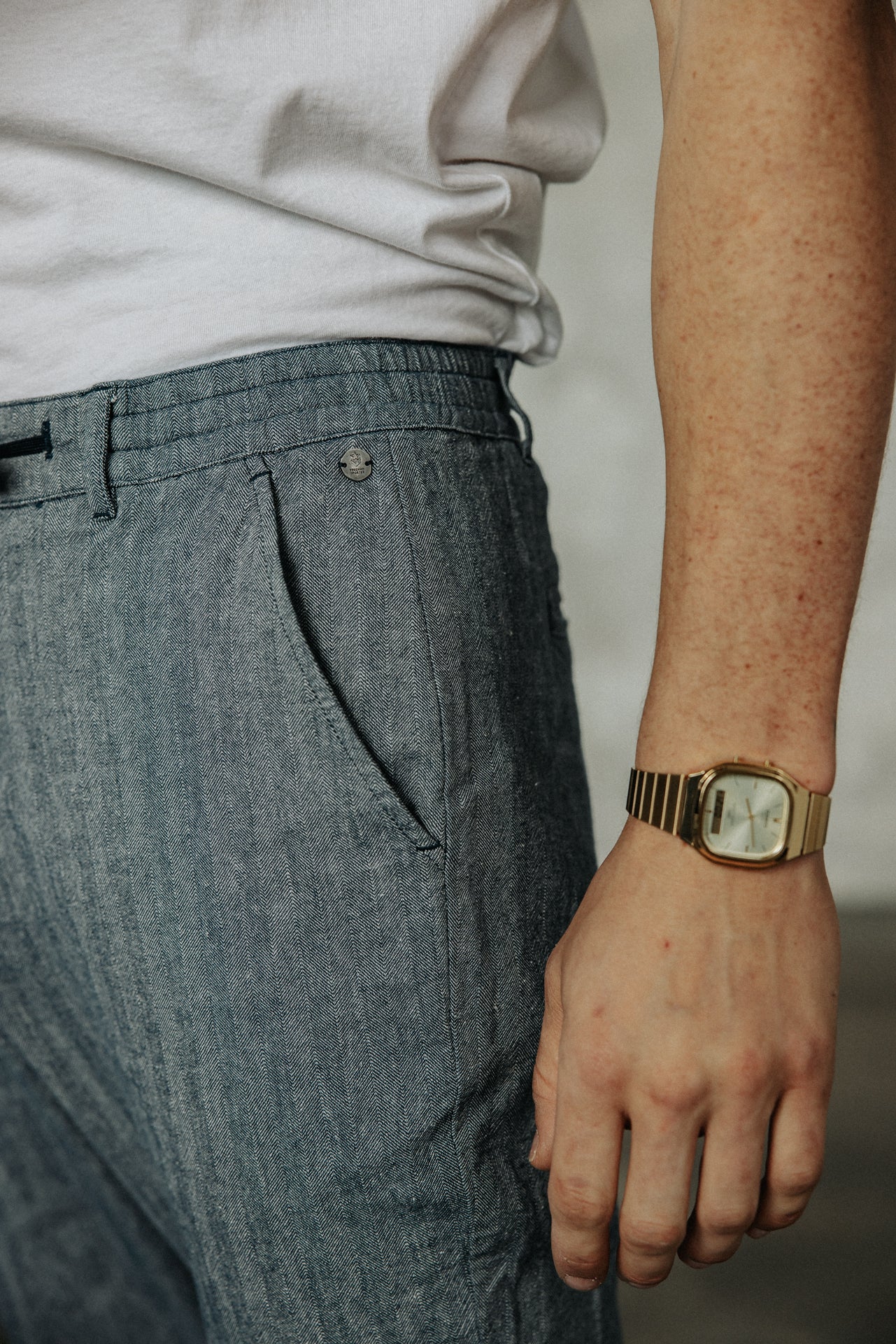 

Pantalon relax Homme Derek Chevron ensign blue | Freeman T. Porter