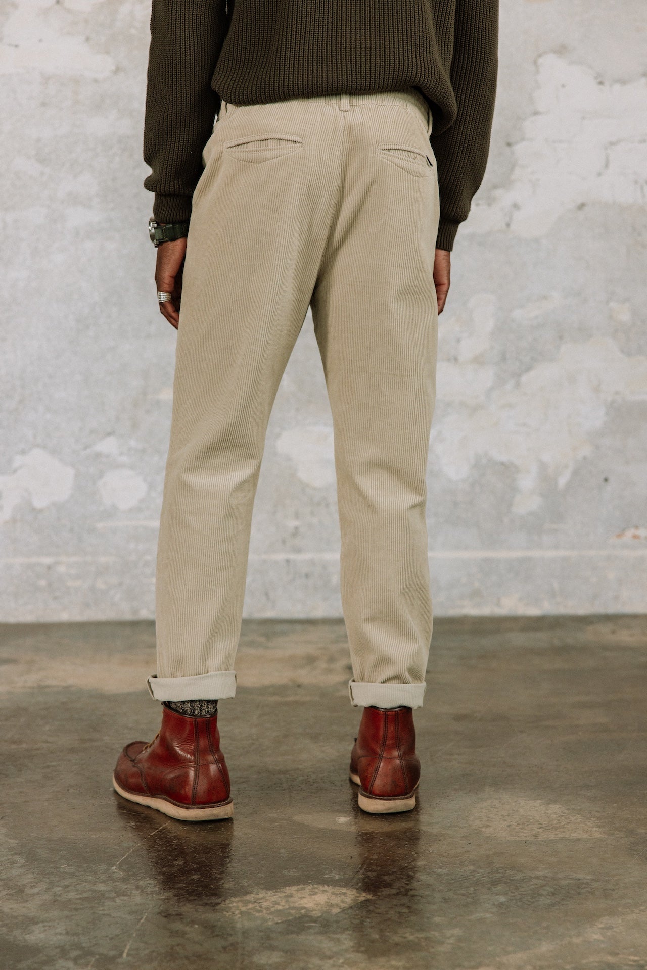 

Pantalon relax Hombres Derek Corduroy abbey stone | Freeman T. Porter