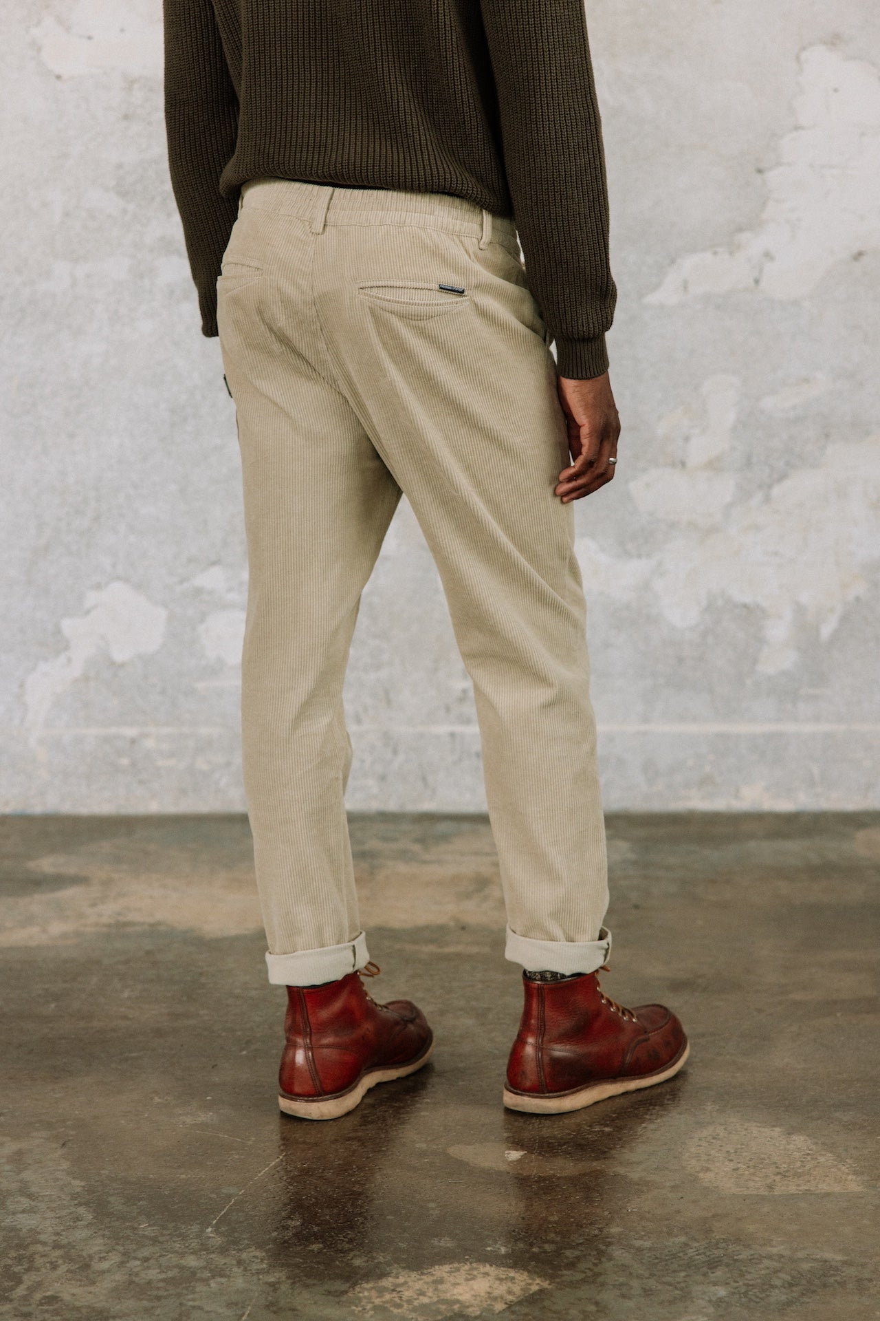 

Pantalon relax Hombres Derek Corduroy abbey stone | Freeman T. Porter