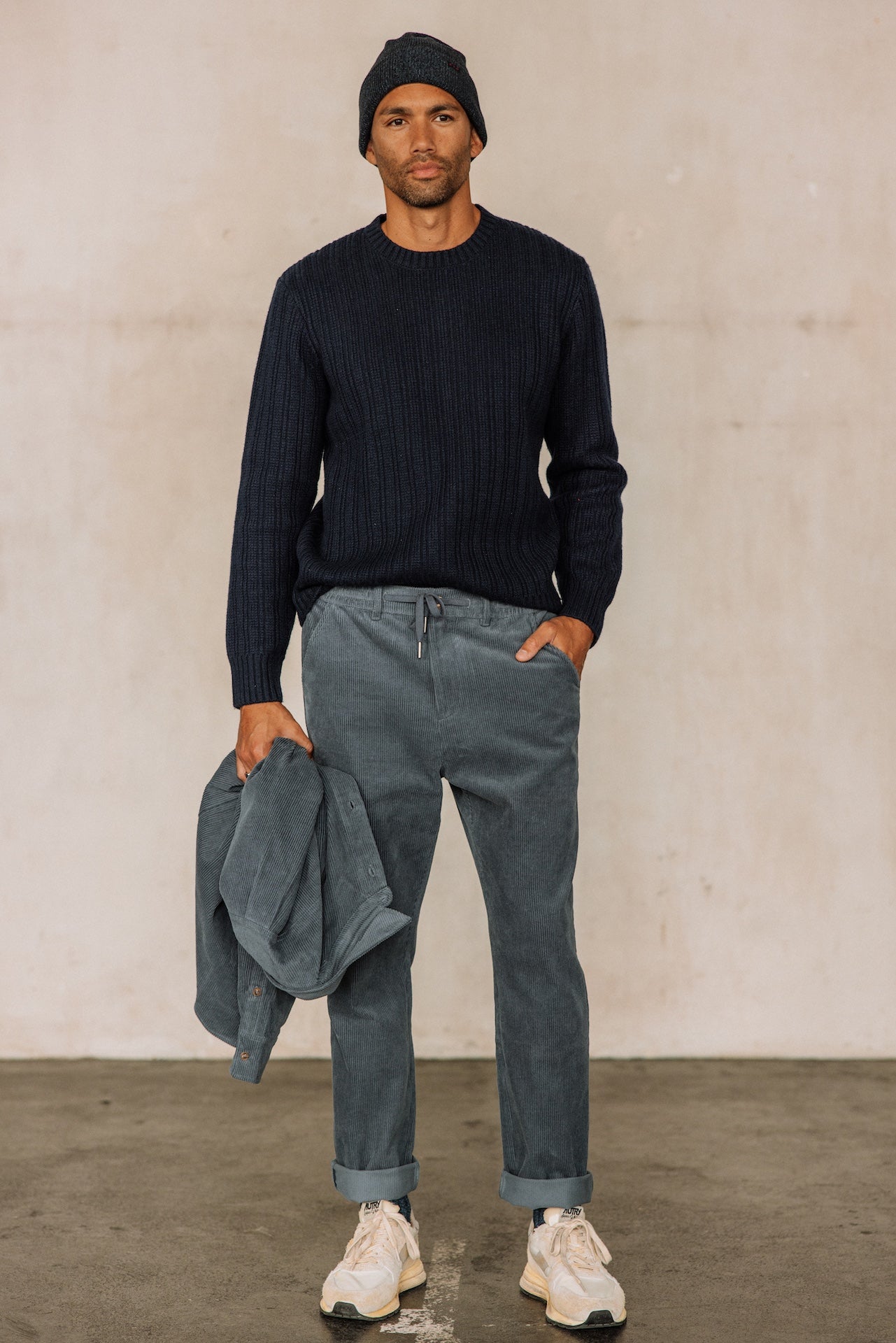

Pantalon relax Hombres Derek Corduroy grisaille | Freeman T. Porter