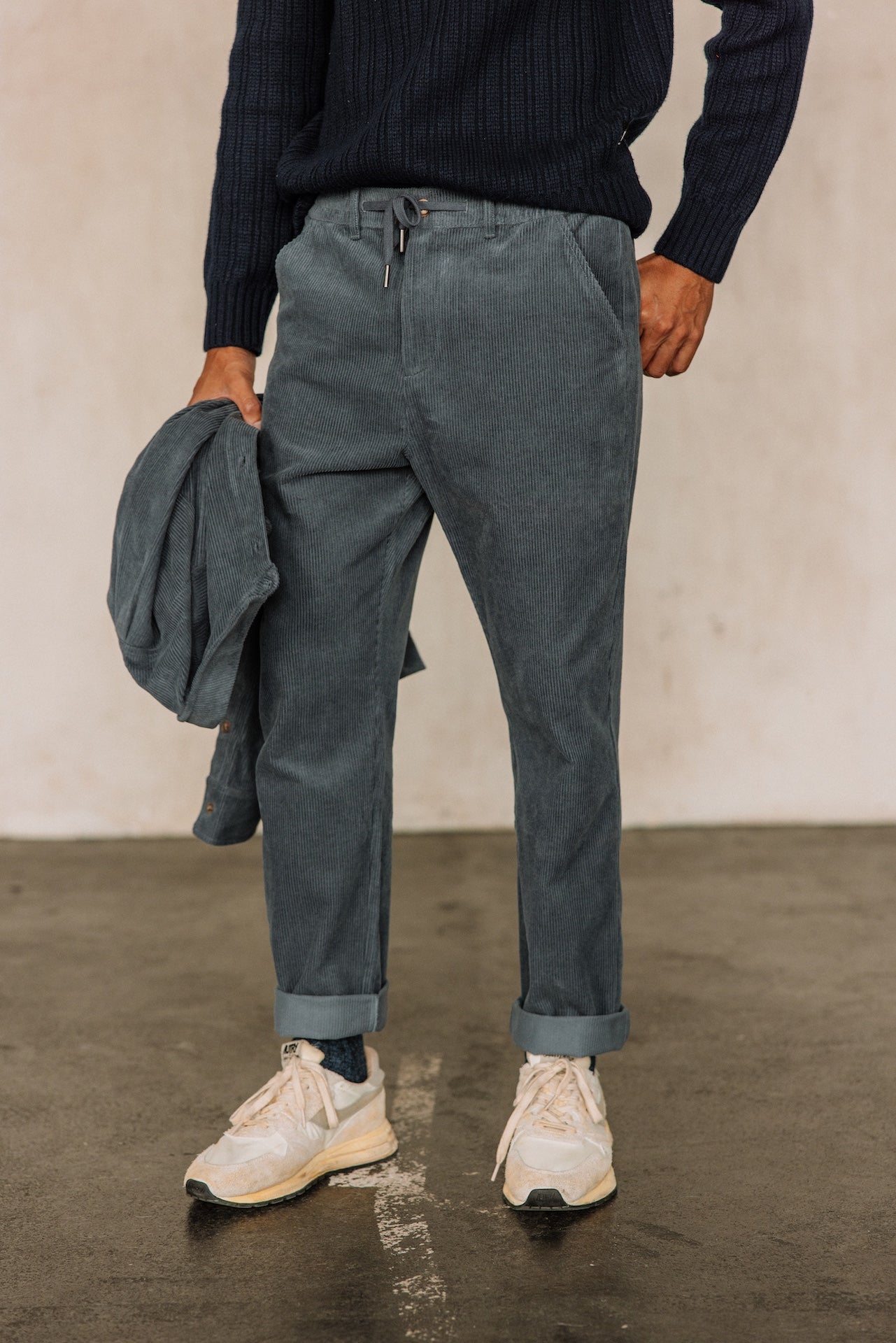 

Pantalon relax Hombres Derek Corduroy grisaille | Freeman T. Porter