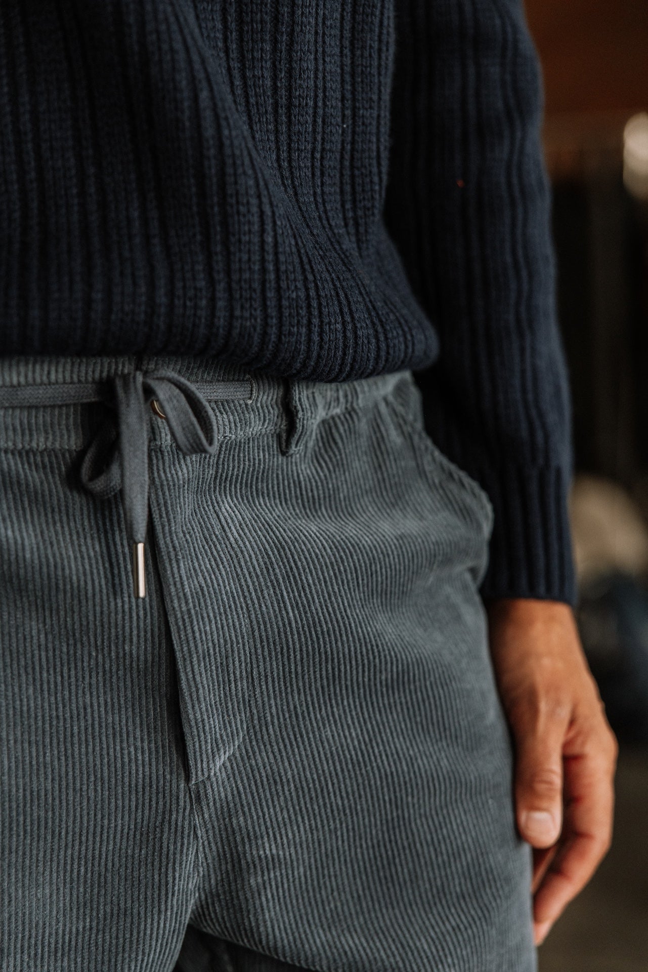 

Pantalon relax Hombres Derek Corduroy grisaille | Freeman T. Porter