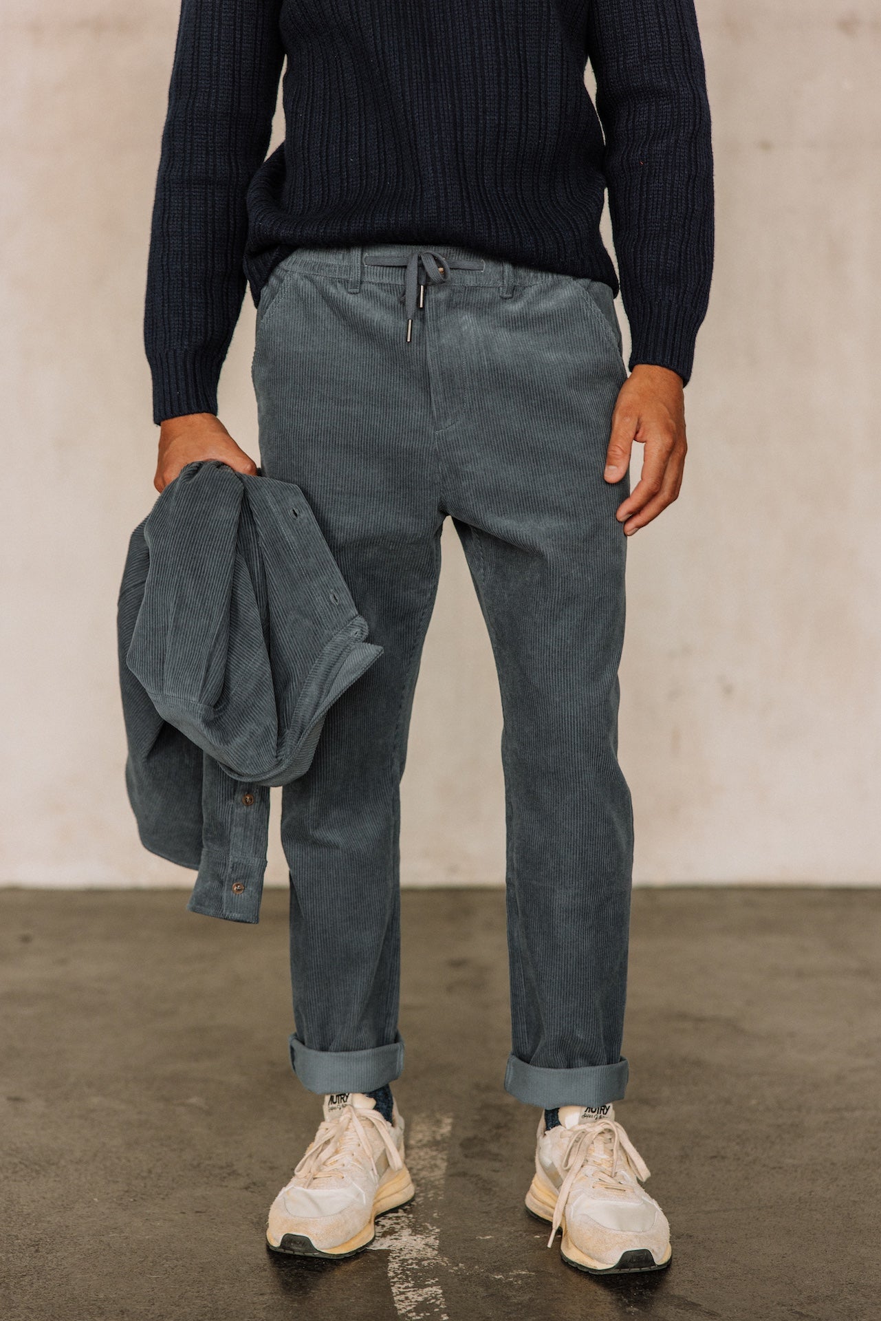

Pantalon relax Hombres Derek Corduroy grisaille | Freeman T. Porter