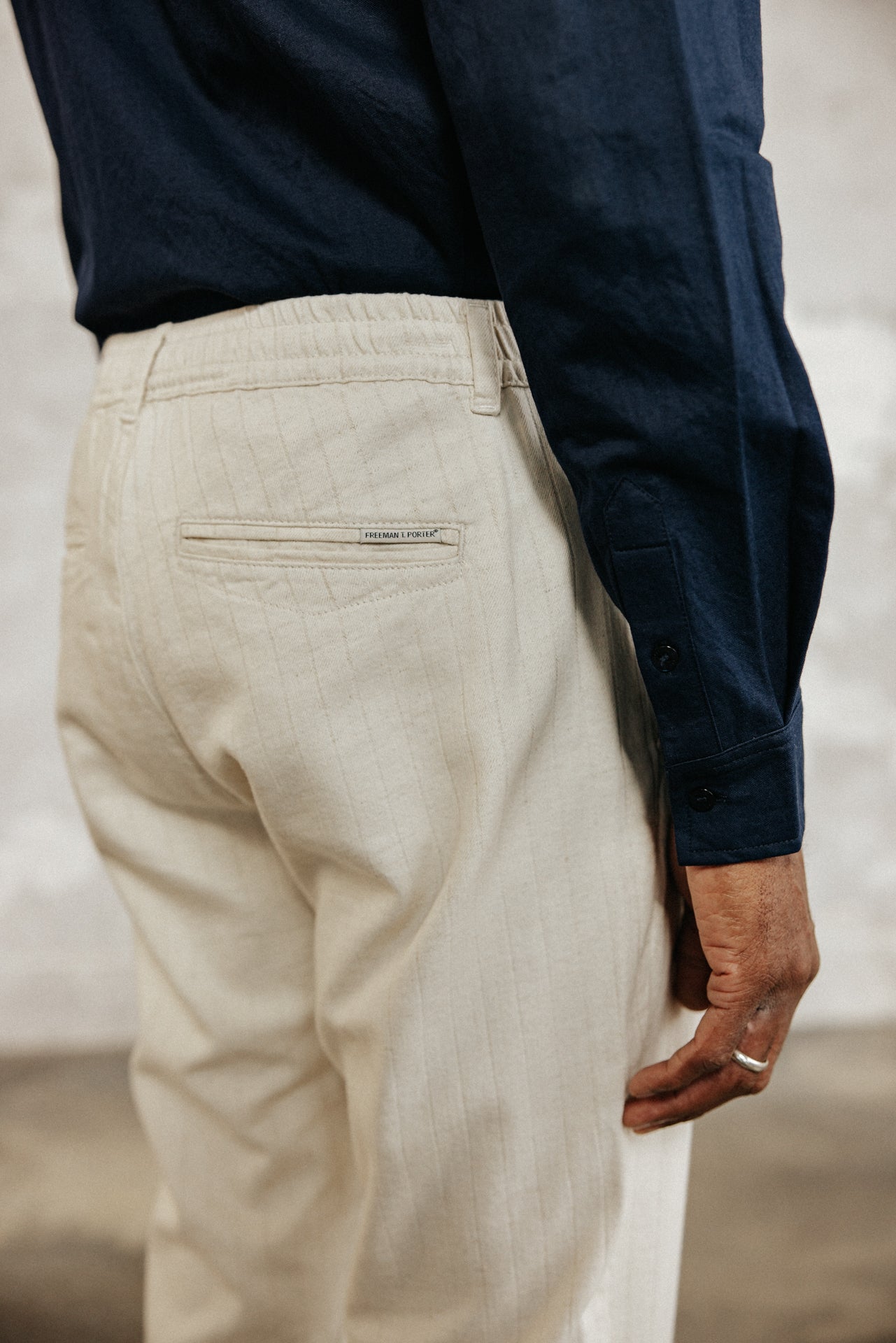 

Pantalon relax Homme Derek Palmae egret | Freeman T. Porter