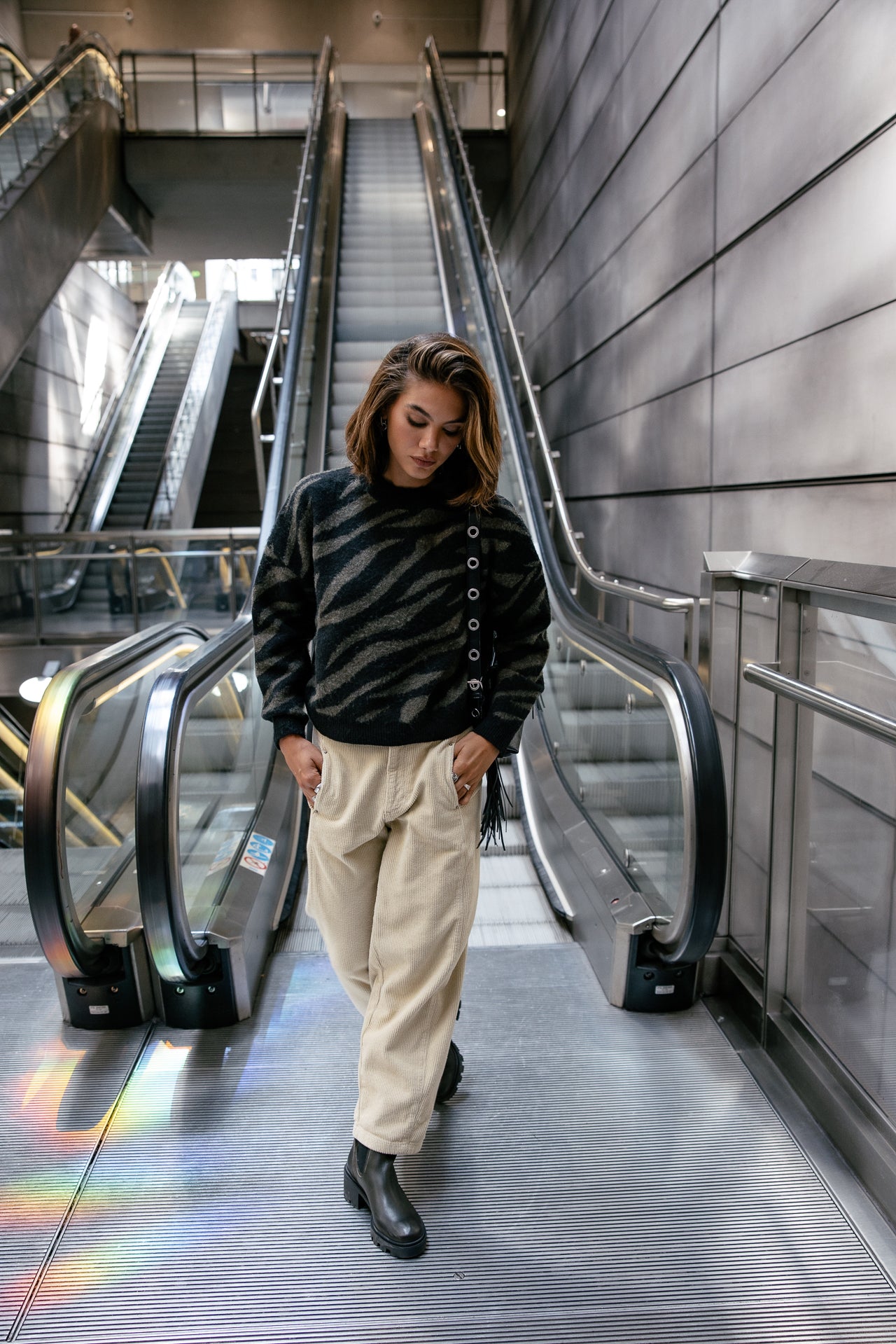 

7/8 barrel velvet trousers Women Rosalia Veluto overcast | Freeman T. Porter