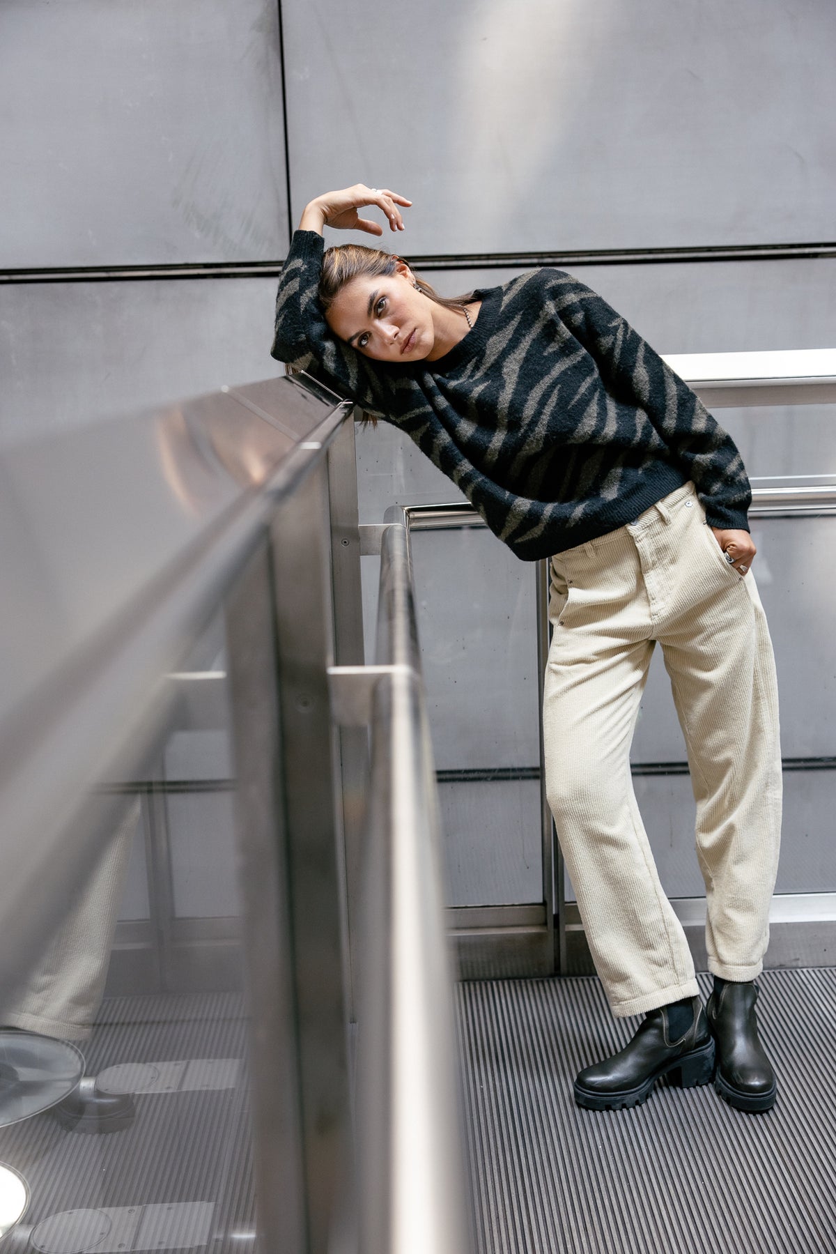 

7/8 barrel velvet trousers Women Rosalia Veluto overcast | Freeman T. Porter
