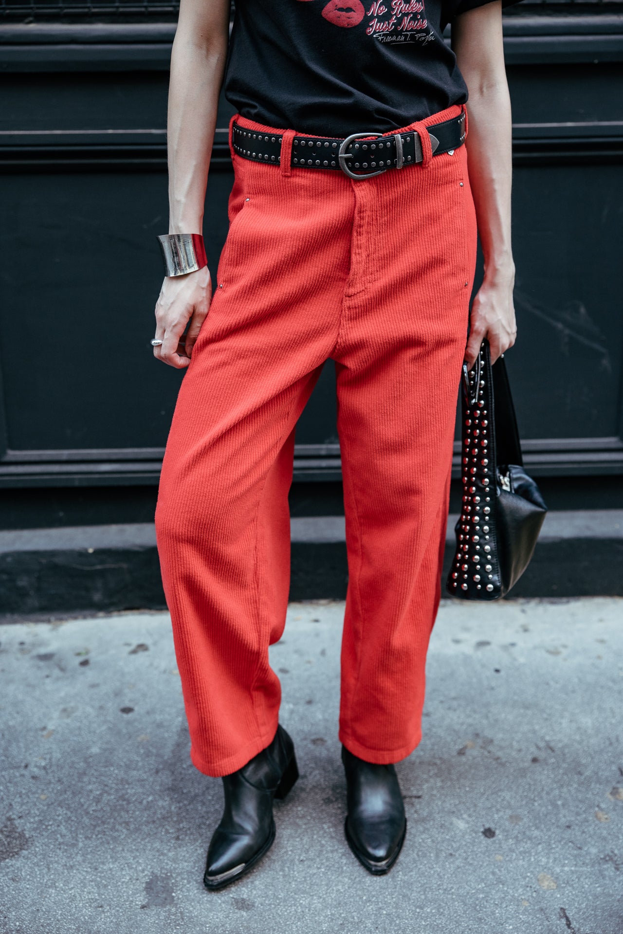

7/8-Barrel-Hose aus Samt Damen Rosalia Veluto goji berry | Freeman T. Porter