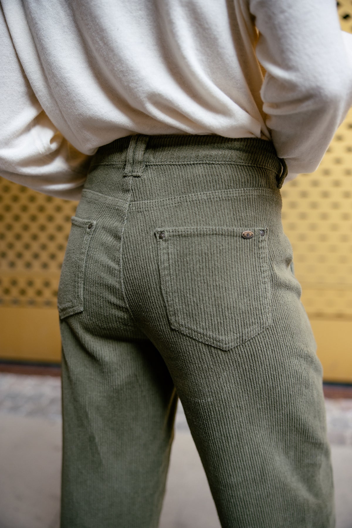 

7/8-Barrel-Hose aus Samt Damen Rosalia Veluto forest night | Freeman T. Porter