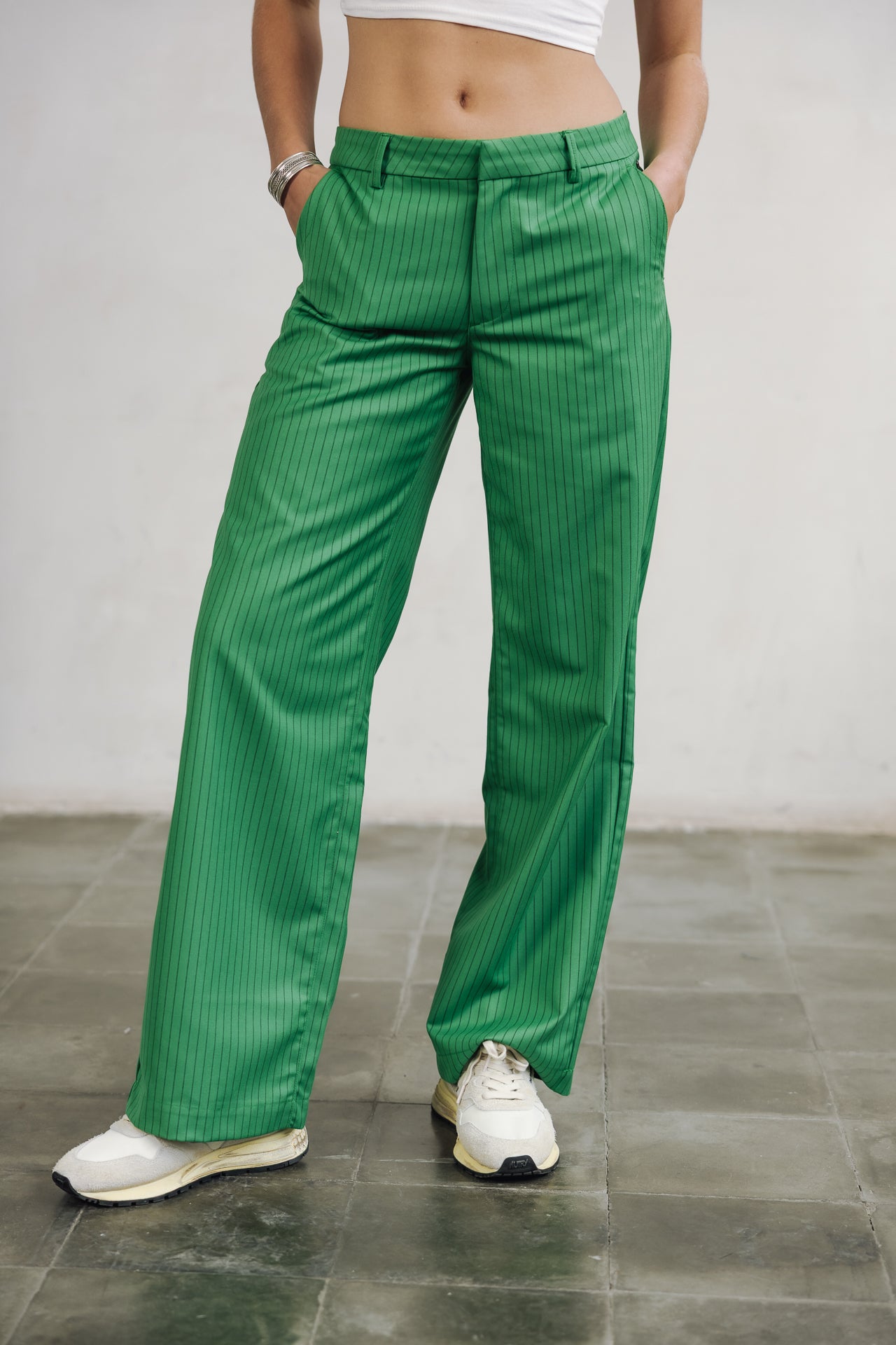 Pantalon Fluido Pantalon Verde Agua Zara PANTALÓN FLUIDO PESPUNTES