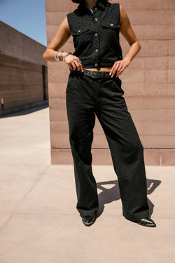 

Pantalón ancho Mujer Nickie Beatnik black | Freeman T. Porter