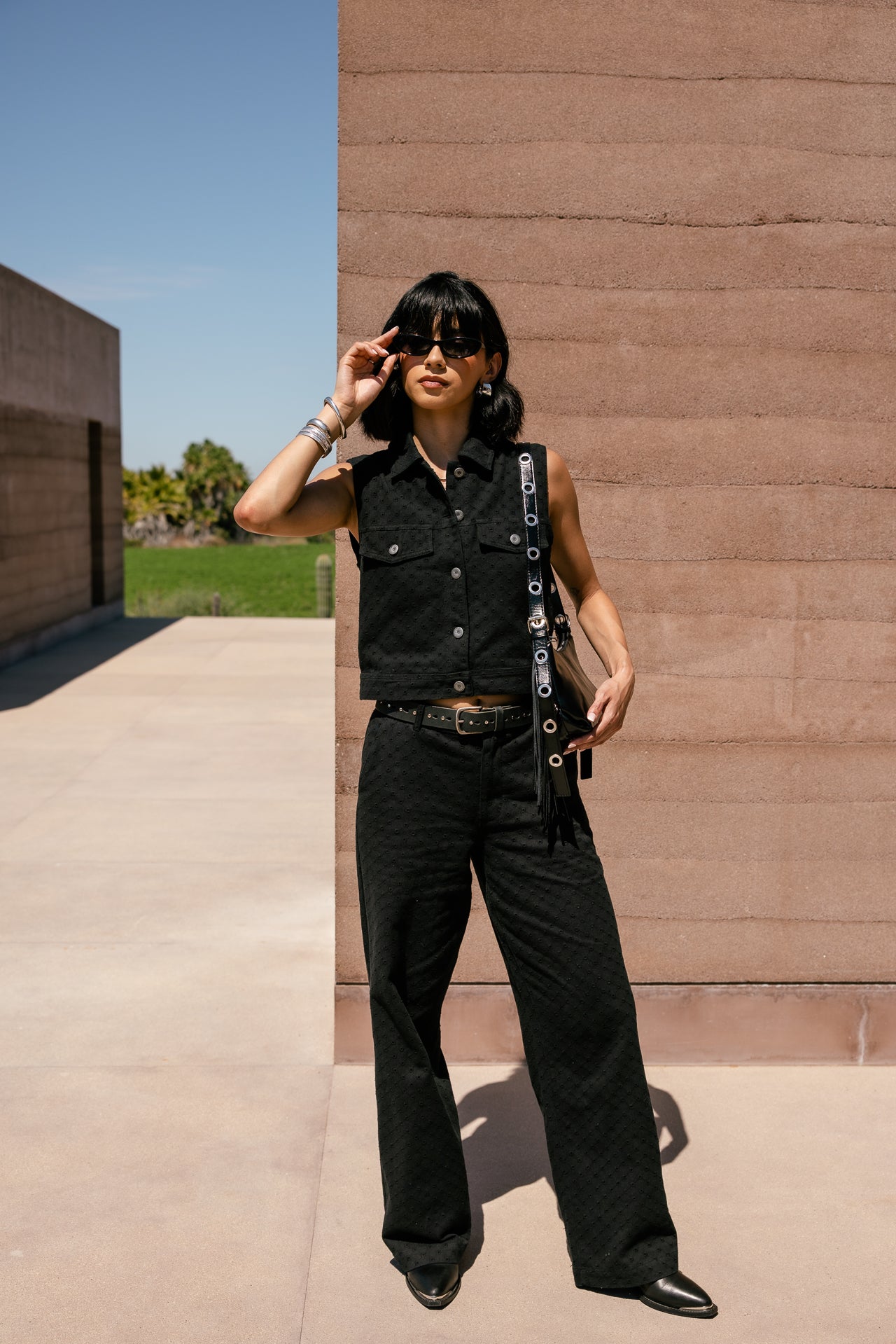 

Pantalon large Femme Nickie Beatnik black | Freeman T. Porter