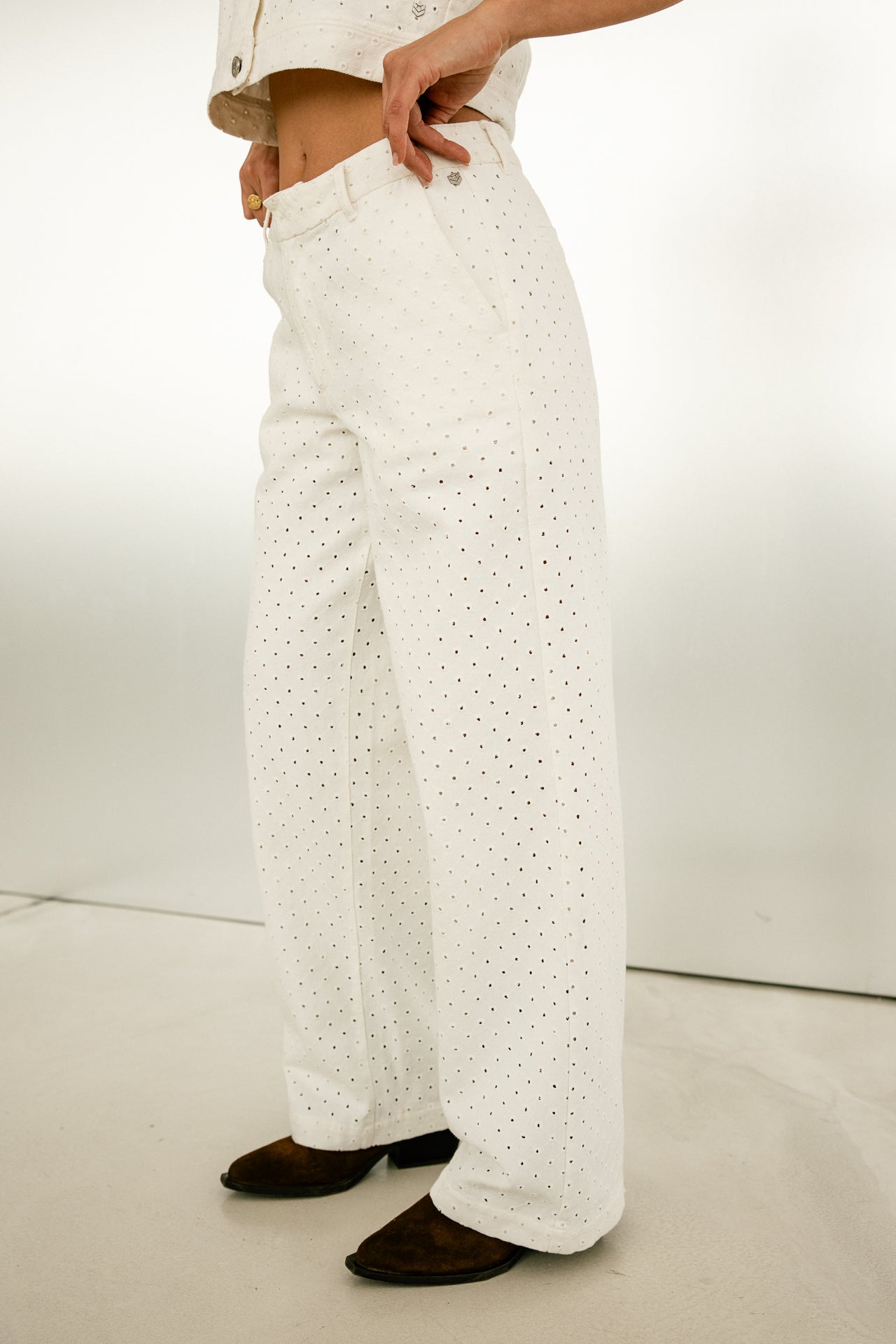 

Pantalon large Femme Nickie Beatnik bright white | Freeman T. Porter