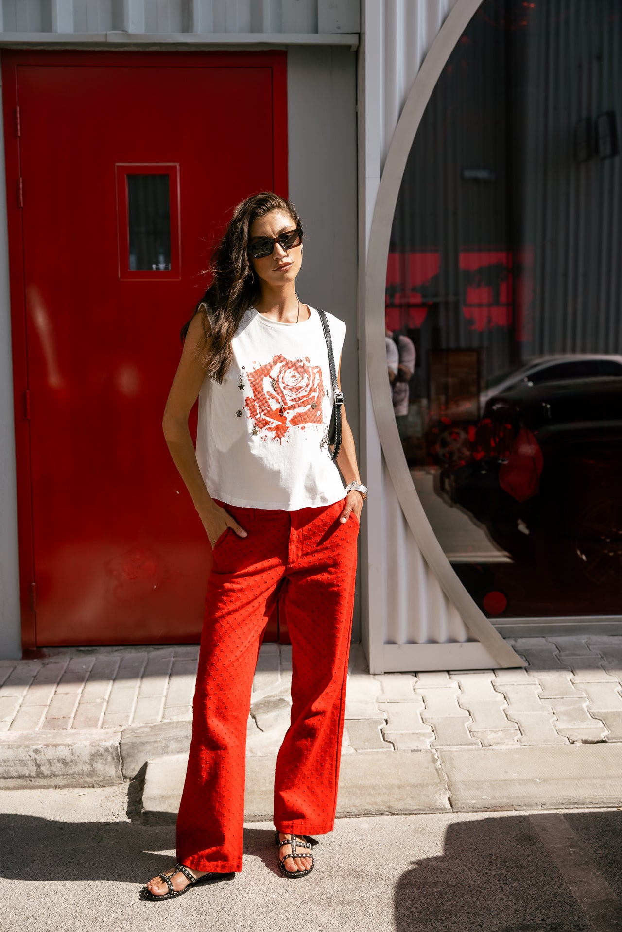 

Wide-leg trousers Women Nickie Beatnik fiery red | Freeman T. Porter