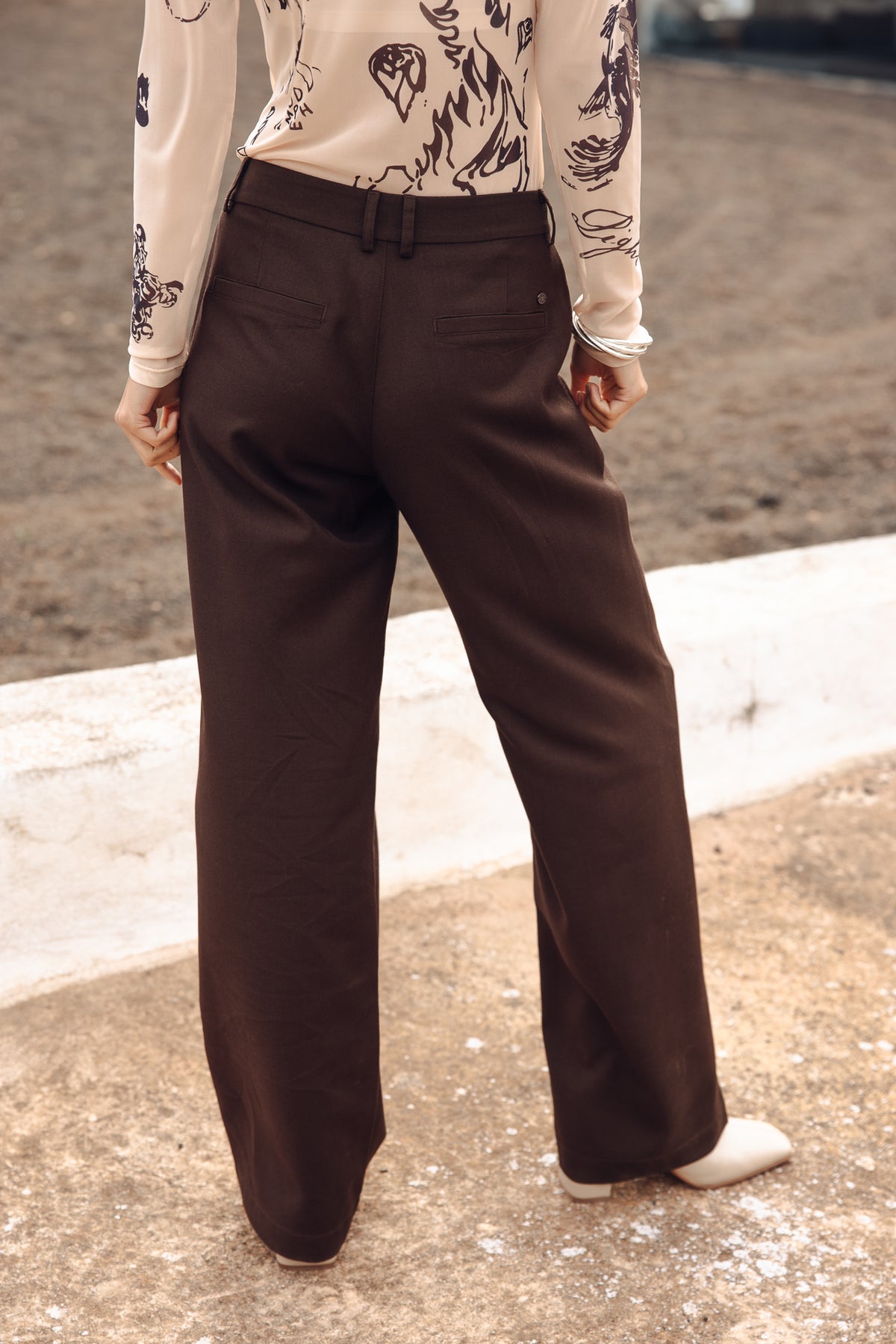

Wide Leg Chino Damen Nickie Dust chocolate torte | Freeman T. Porter